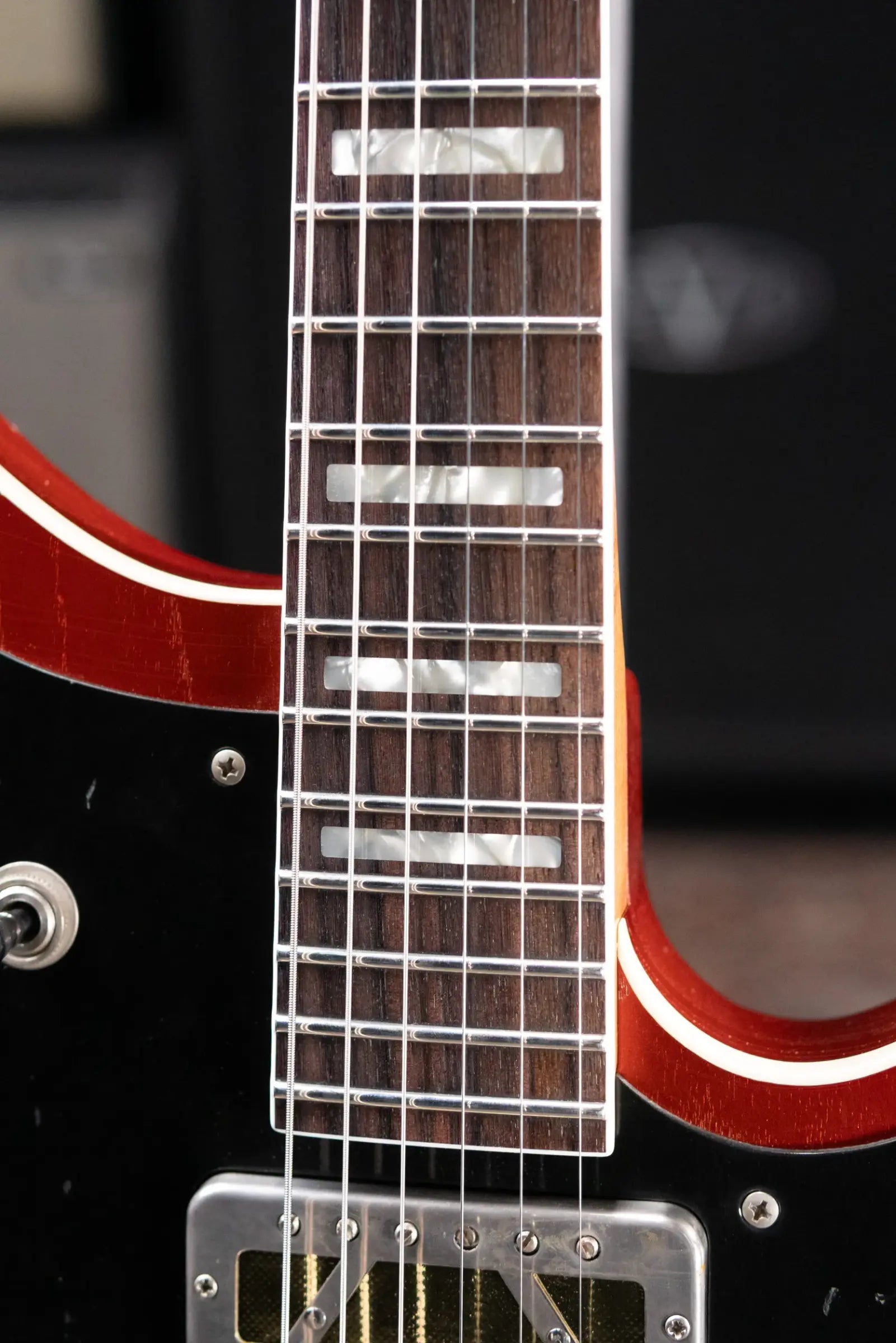 Novo Custom Miris P2 Semi-Hollow Electric Guitar - Faded Sparkling Burgundy with Gig Bag
