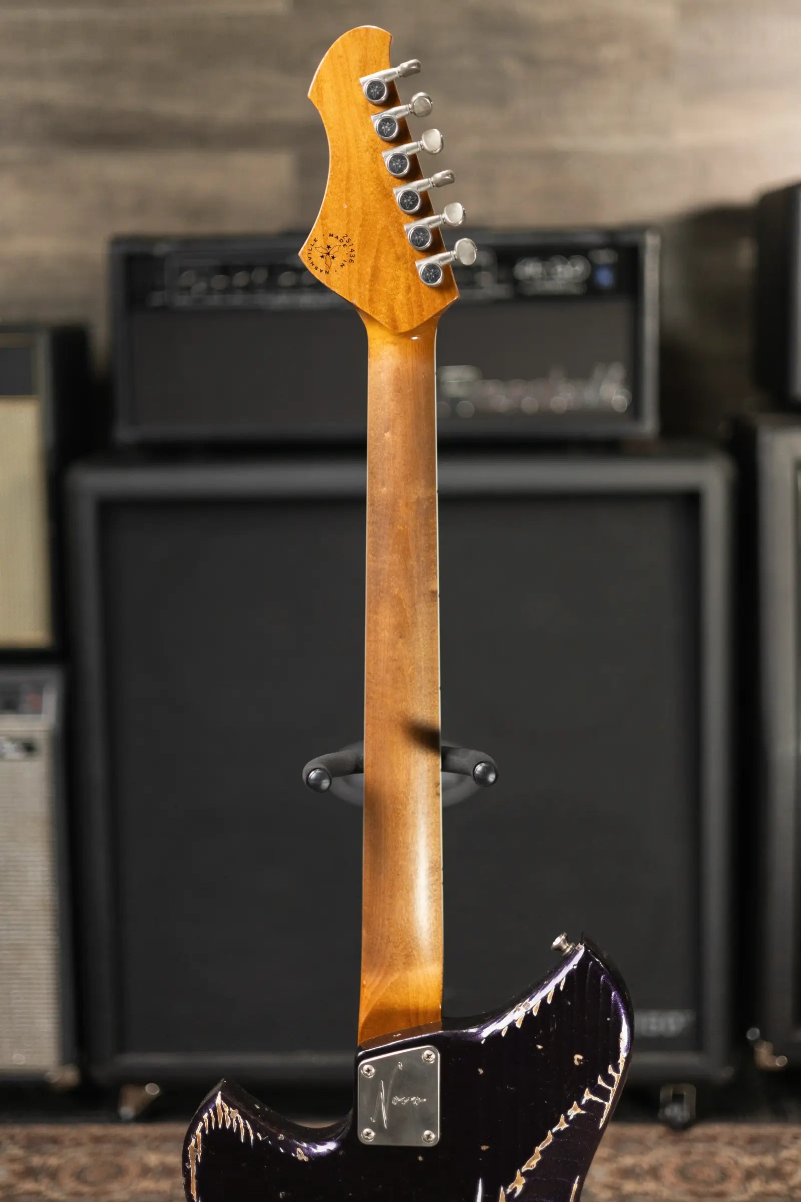 Novo Custom Serus J Baritone Electric Guitar - Purple Stranger with Gig Bag