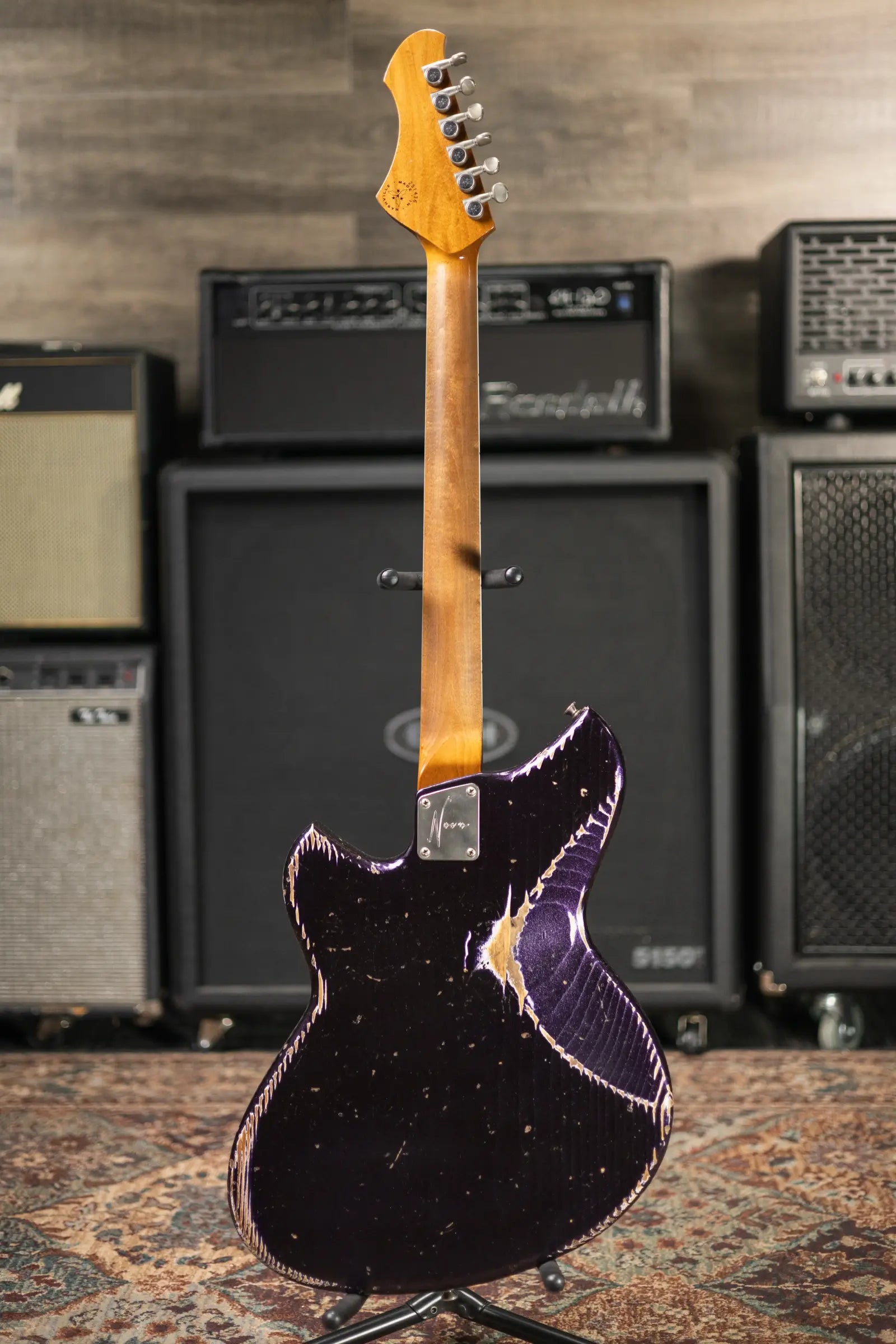 Novo Custom Serus J Baritone Electric Guitar - Purple Stranger with Gig Bag