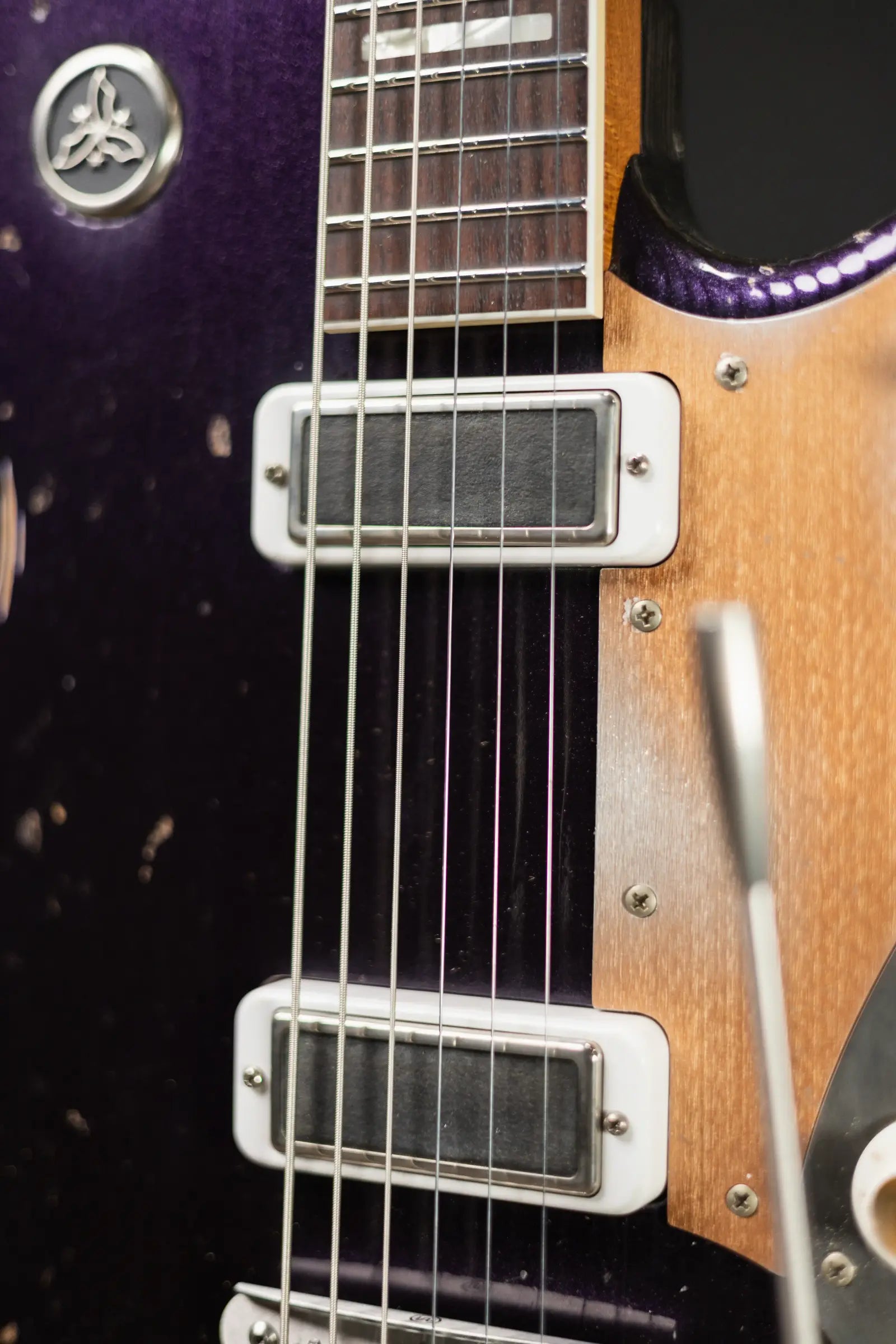 Novo Custom Serus J Baritone Electric Guitar - Purple Stranger with Gig Bag