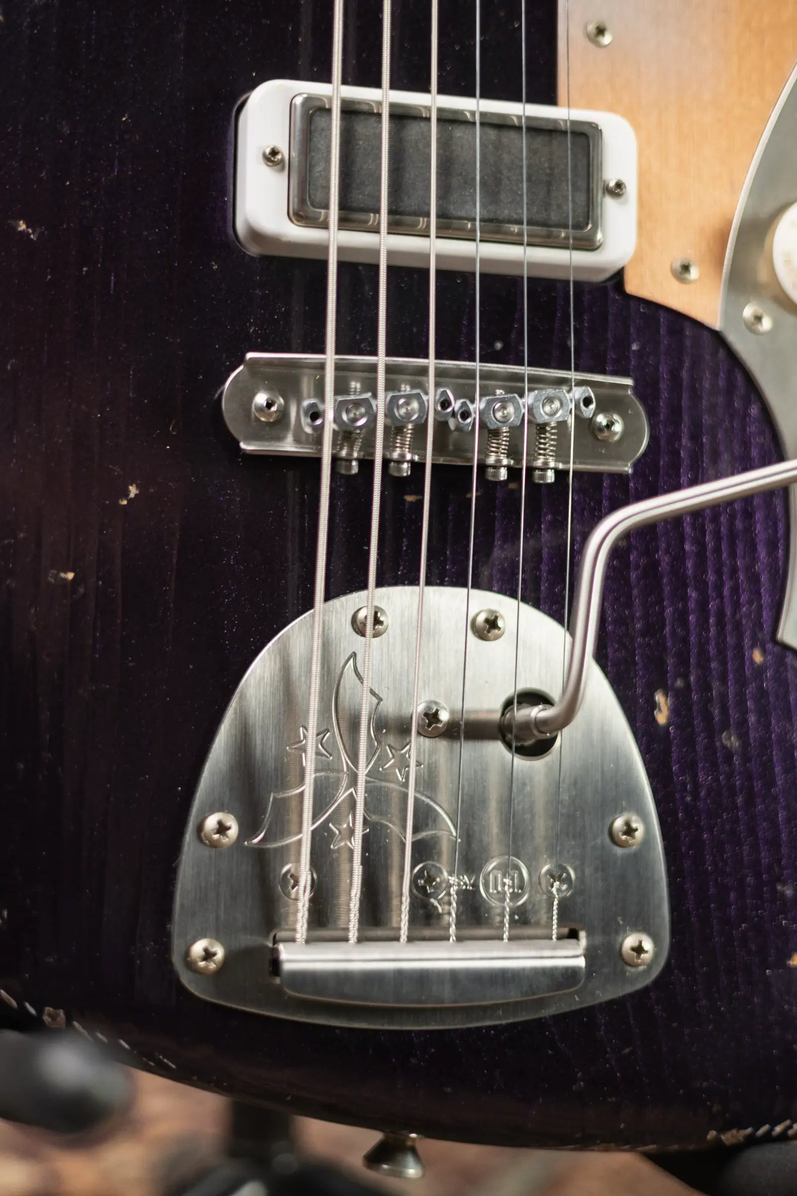 Novo Custom Serus J Baritone Electric Guitar - Purple Stranger with Gig Bag