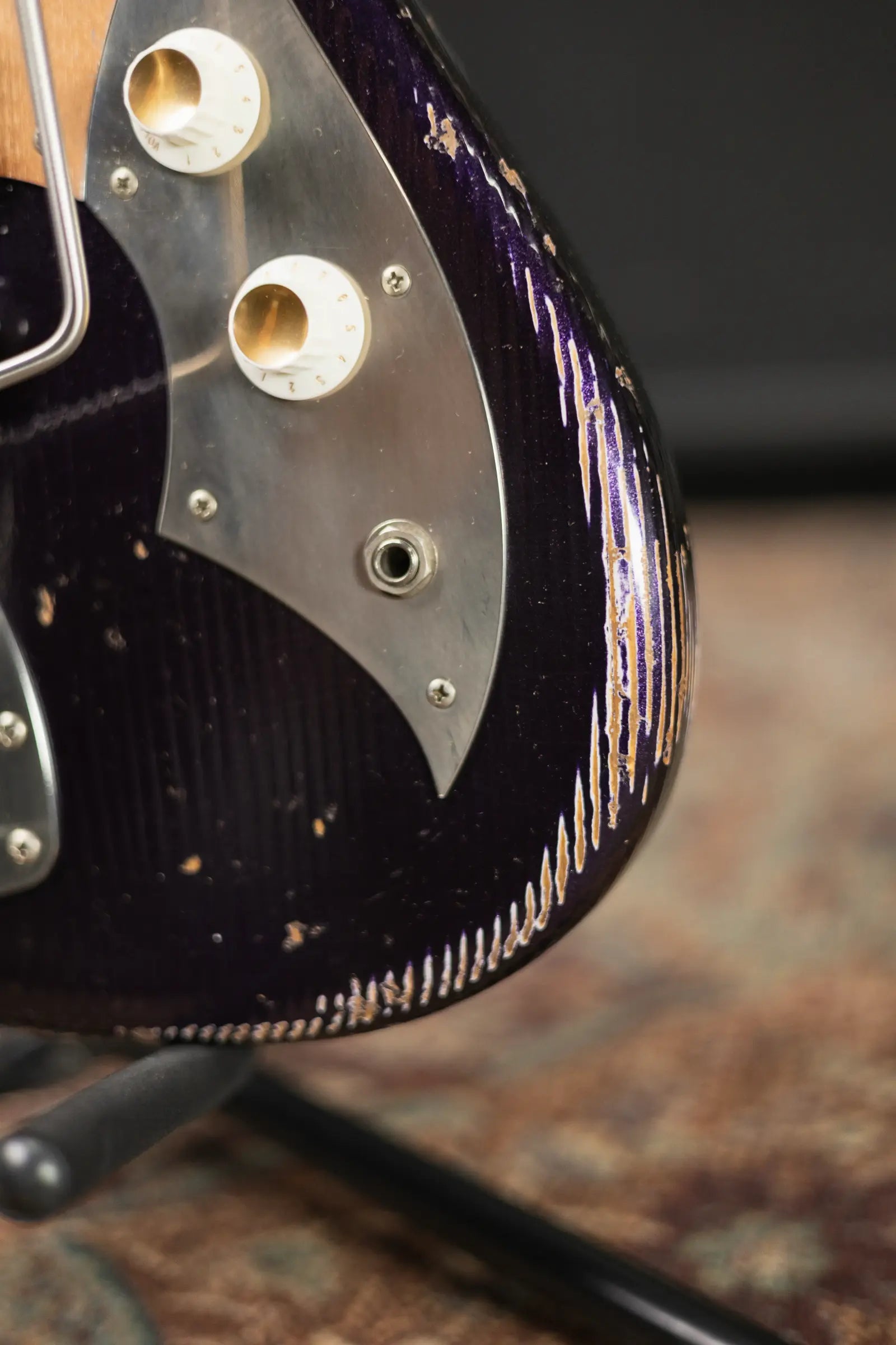 Novo Custom Serus J Baritone Electric Guitar - Purple Stranger with Gig Bag