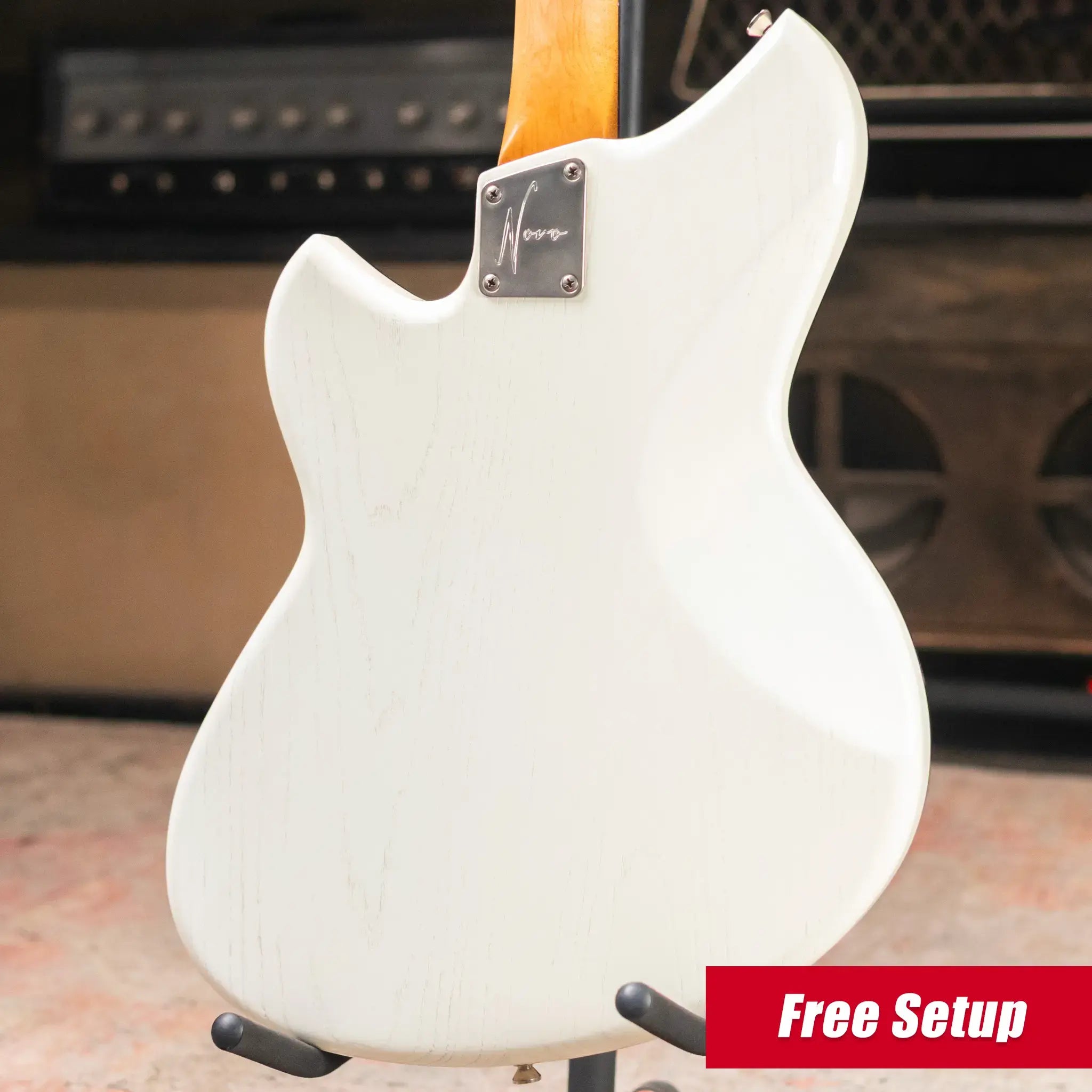 Novo Custom Shop Miris J Semi-Hollow Electric Guitar - Olympic White with Gig Bag