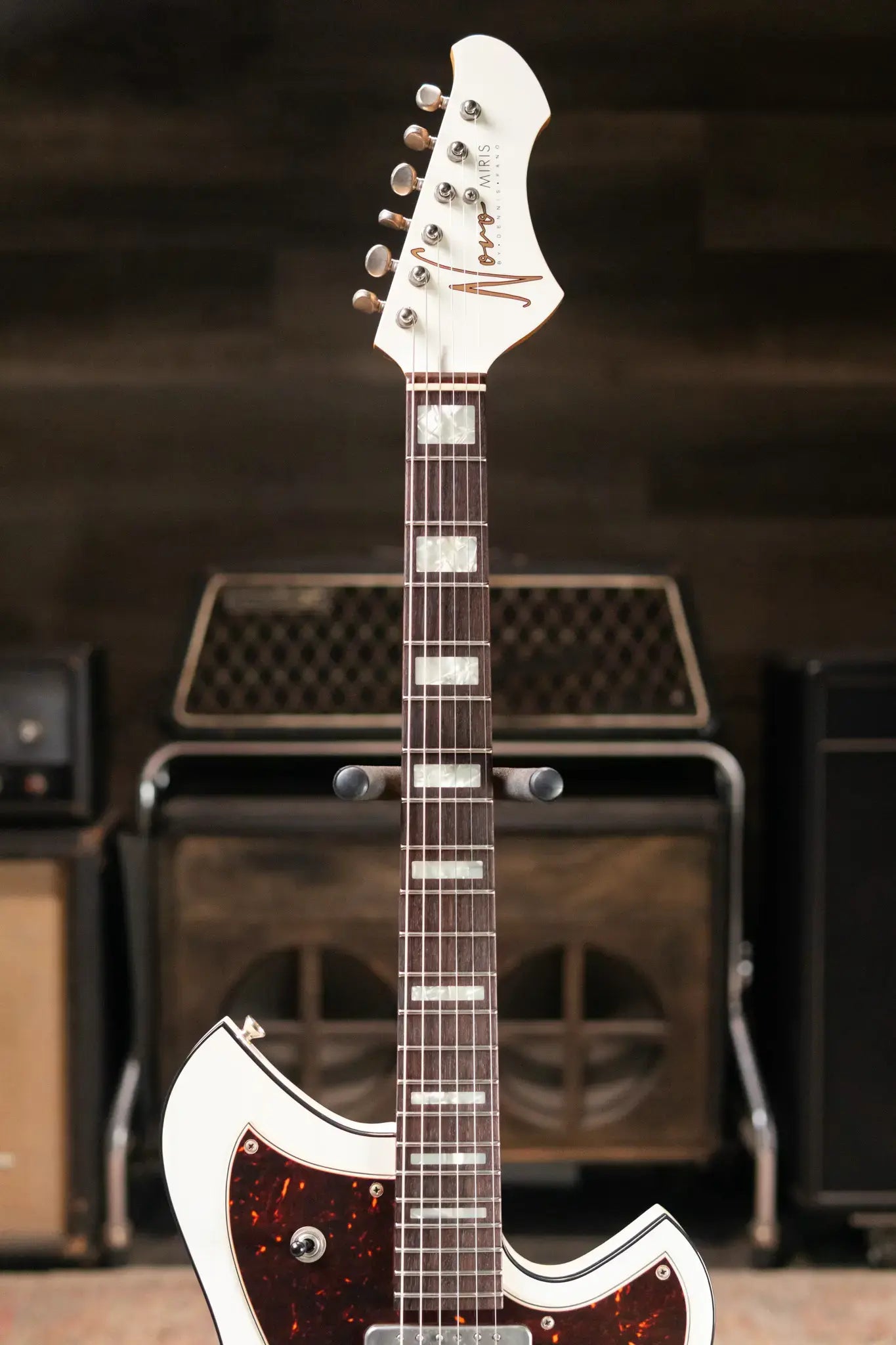 Novo Custom Shop Miris J Semi-Hollow Electric Guitar - Olympic White with Gig Bag