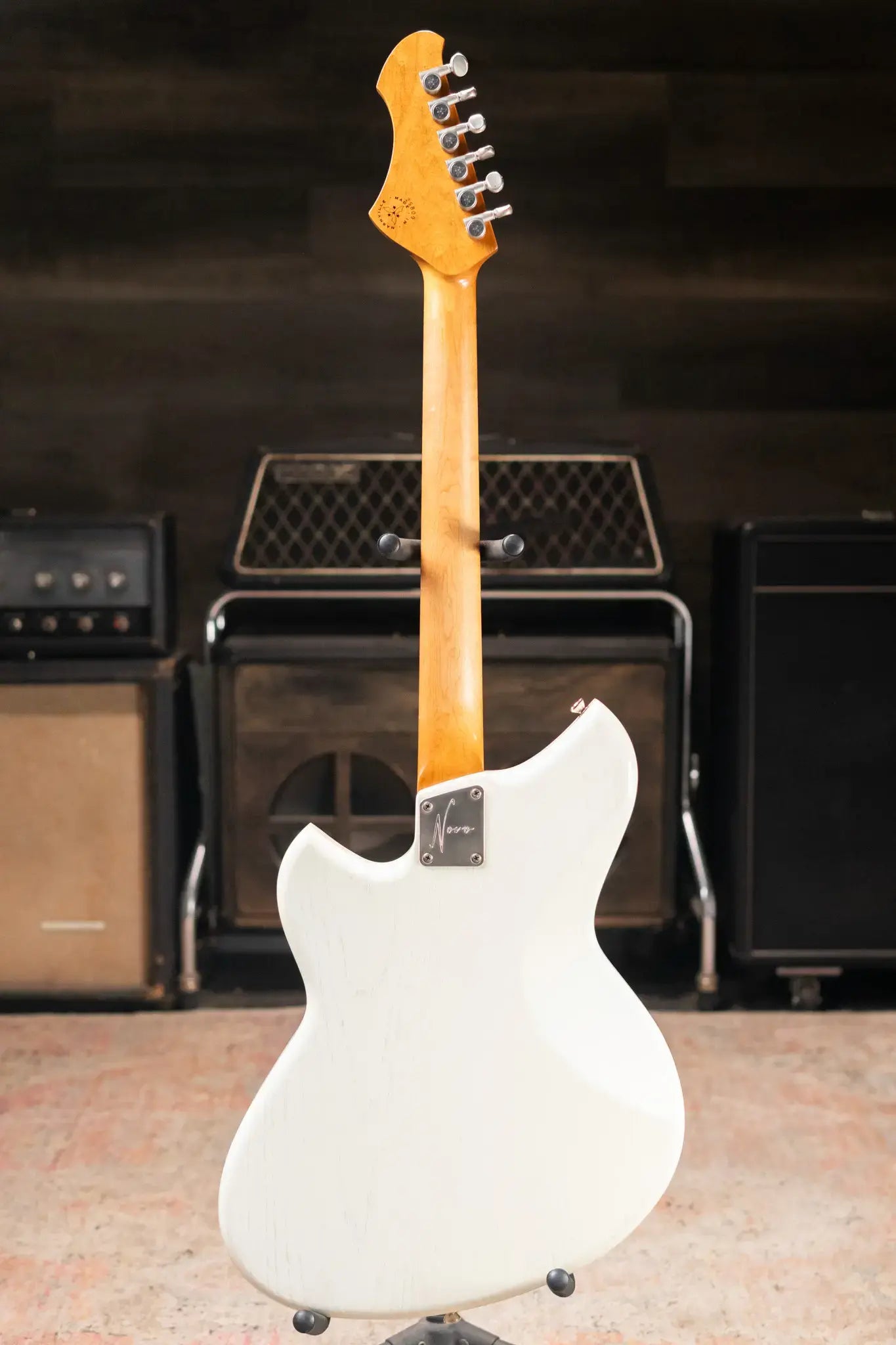 Novo Custom Shop Miris J Semi-Hollow Electric Guitar - Olympic White with Gig Bag