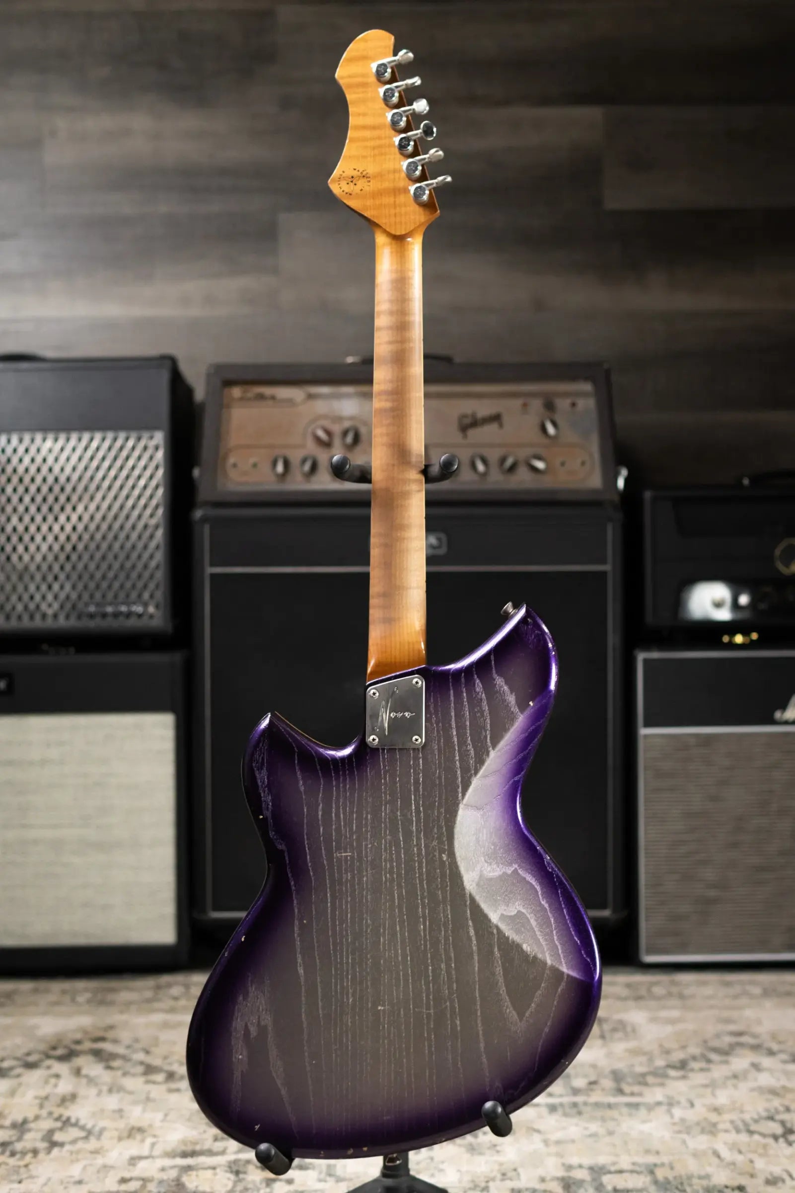 Novo Custom Shop Miris J Semi-Hollow Electric Guitar - Purple Stranger Burst with Gig Bag - Used