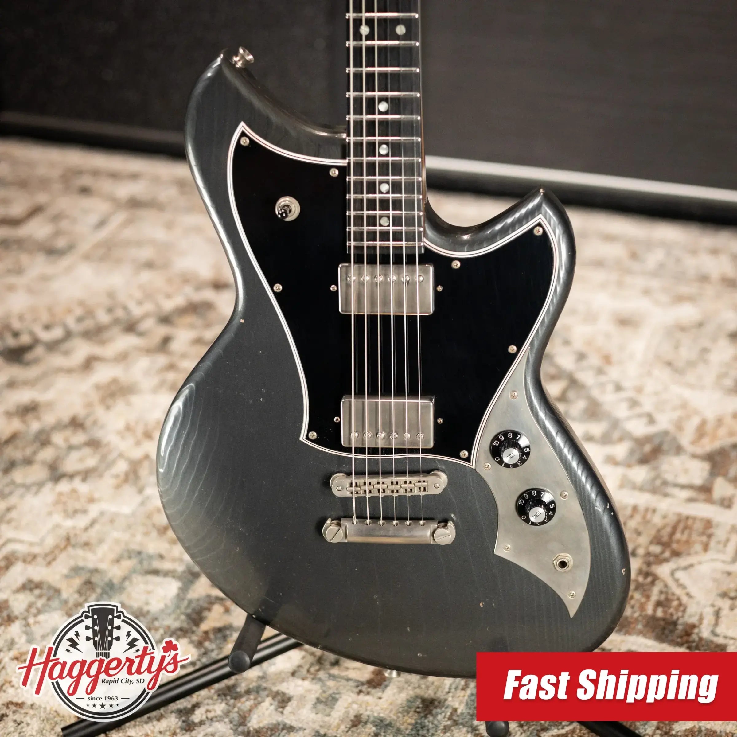 Novo Custom Shop Serus H2 Electric Guitar - Charcoal Frost with Gig Bag