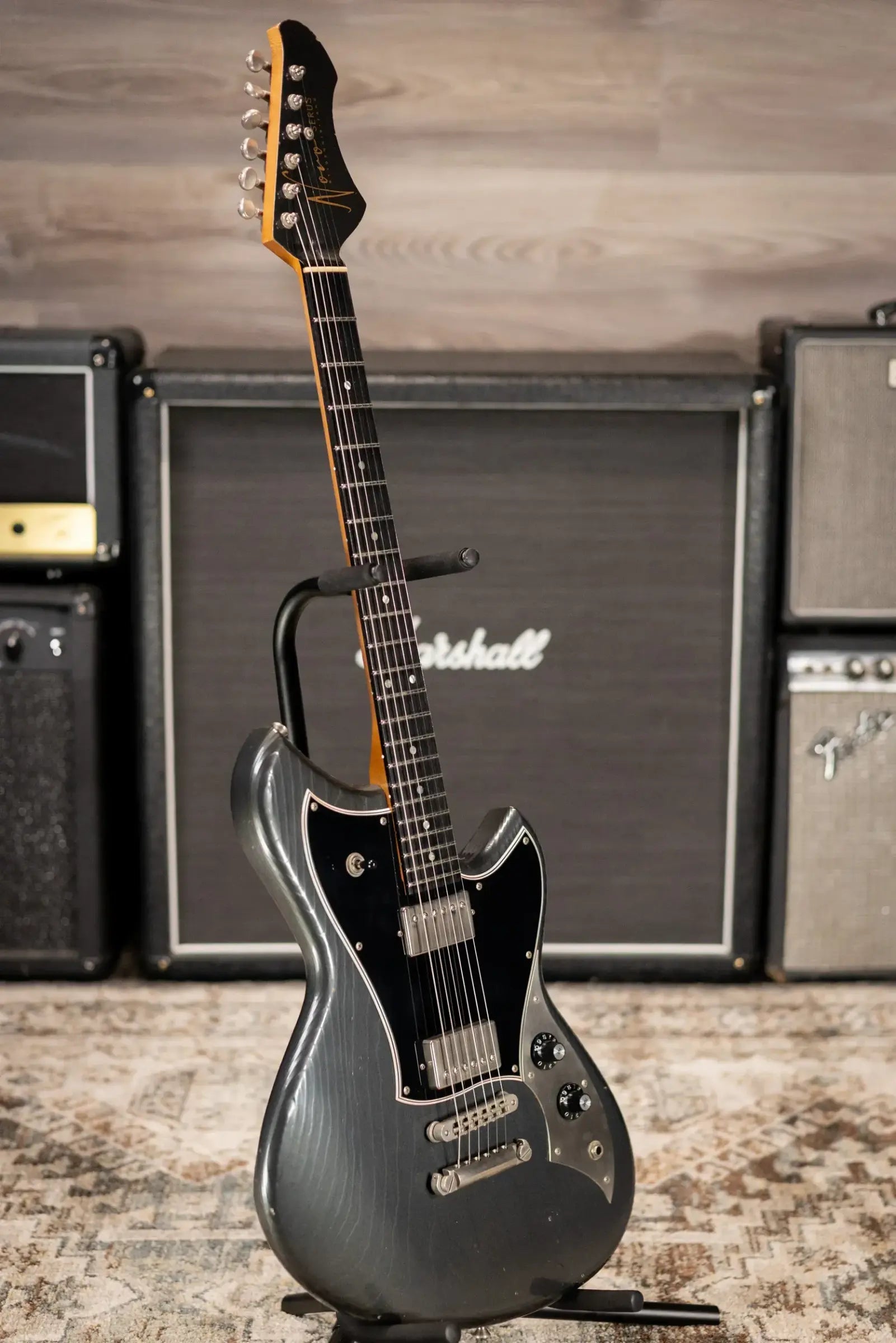 Novo Custom Shop Serus H2 Electric Guitar - Charcoal Frost with Gig Bag