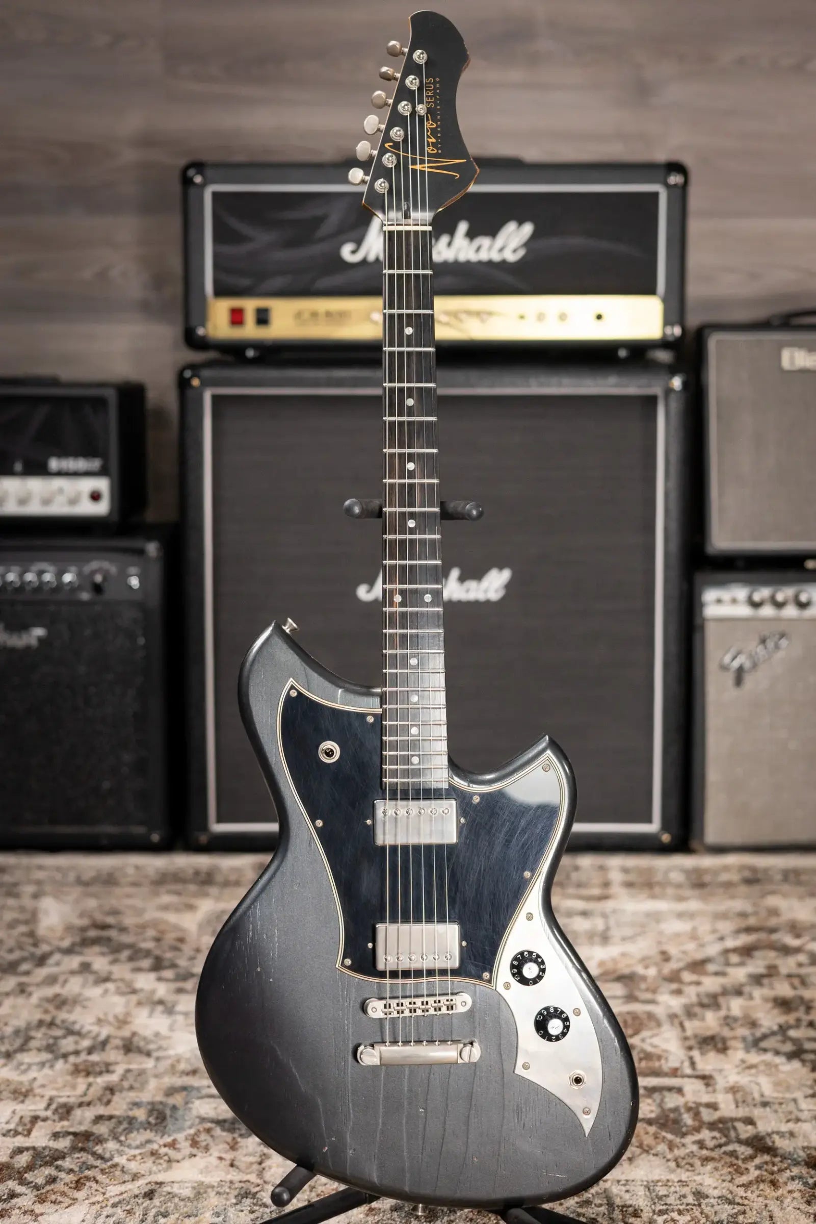 Novo Custom Shop Serus H2 Electric Guitar - Charcoal Frost with Softshell Case