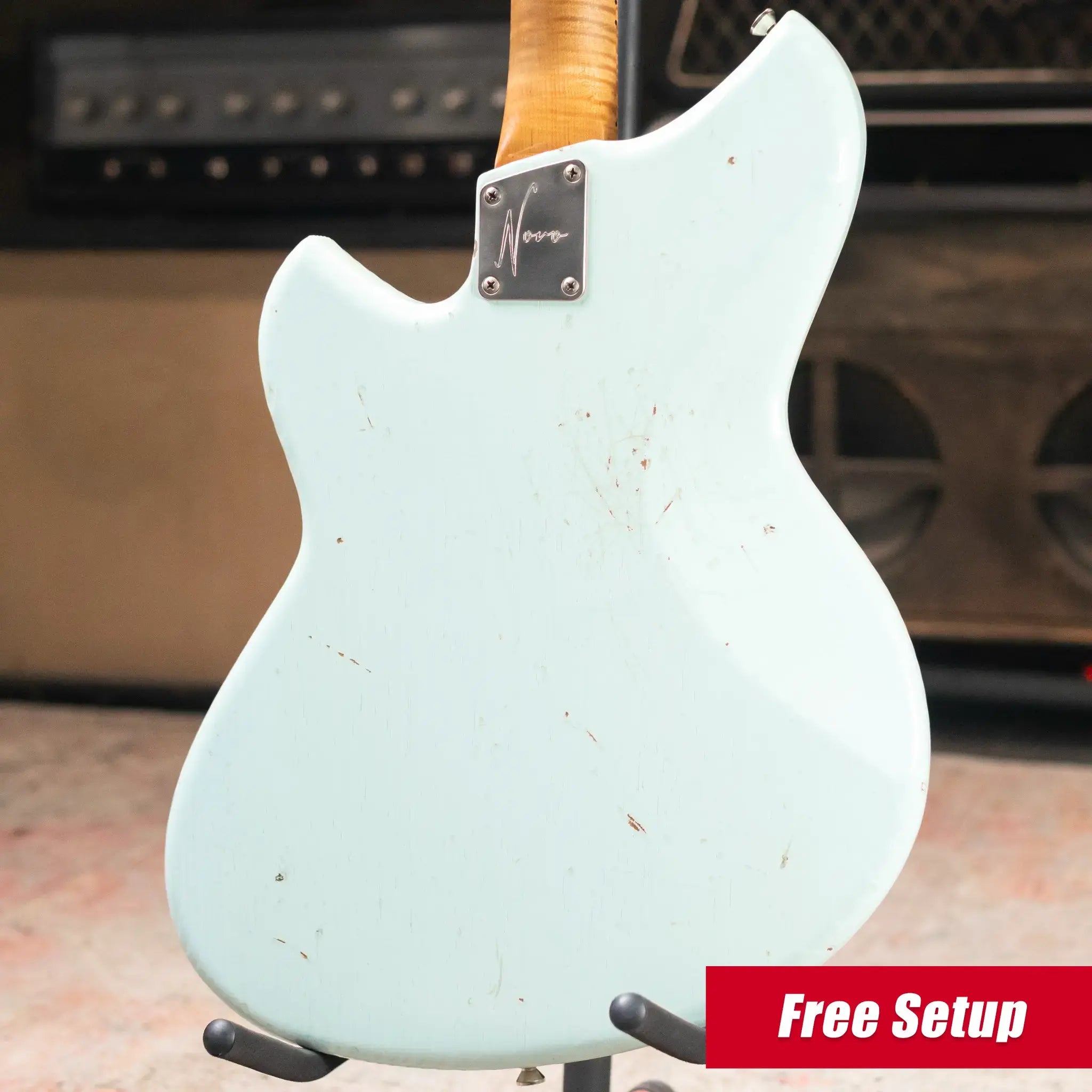 Novo Custom Shop Serus H2 Electric Guitar - Sonic Blue with Gig Bag