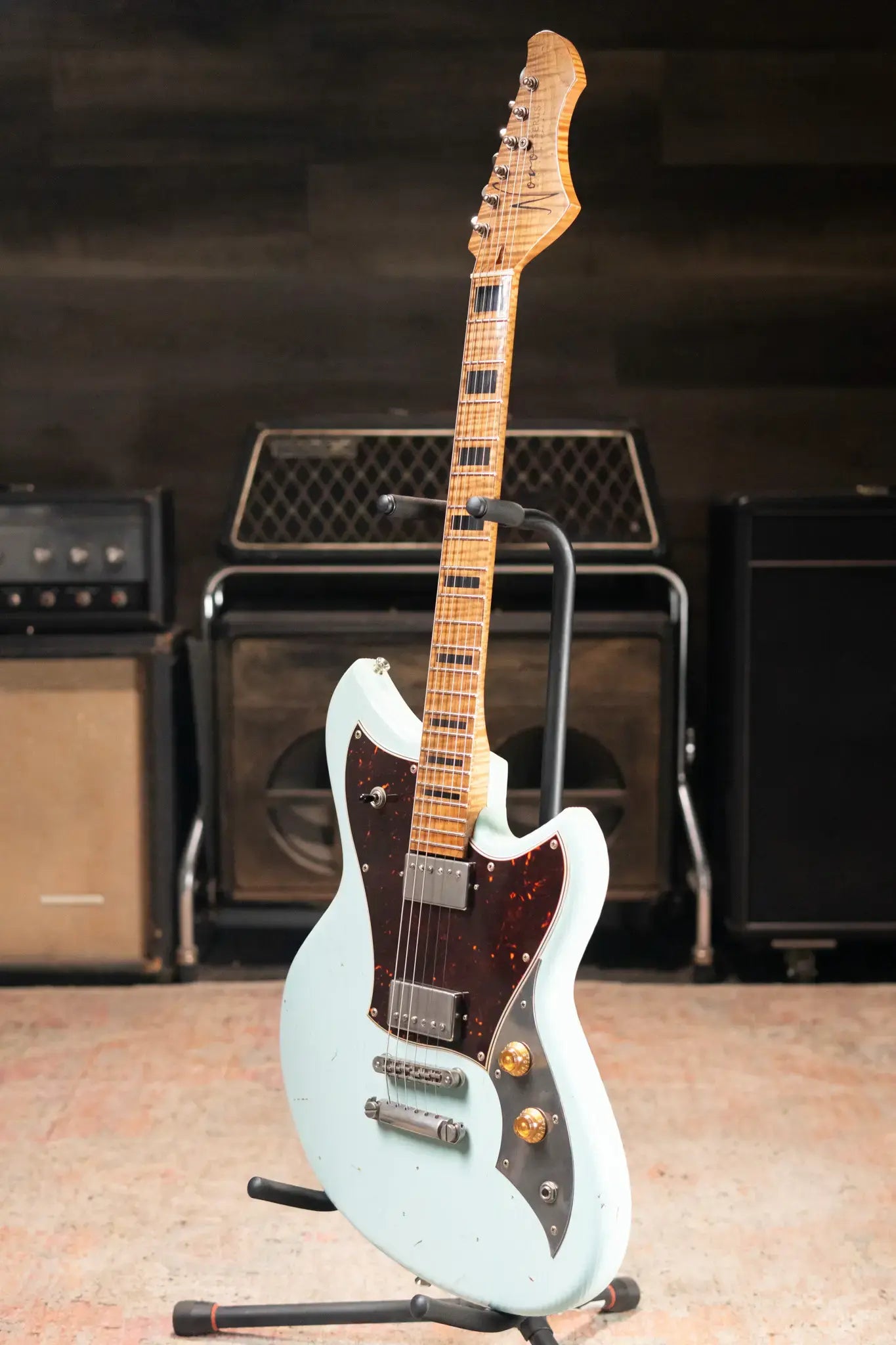 Novo Custom Shop Serus H2 Electric Guitar - Sonic Blue with Gig Bag