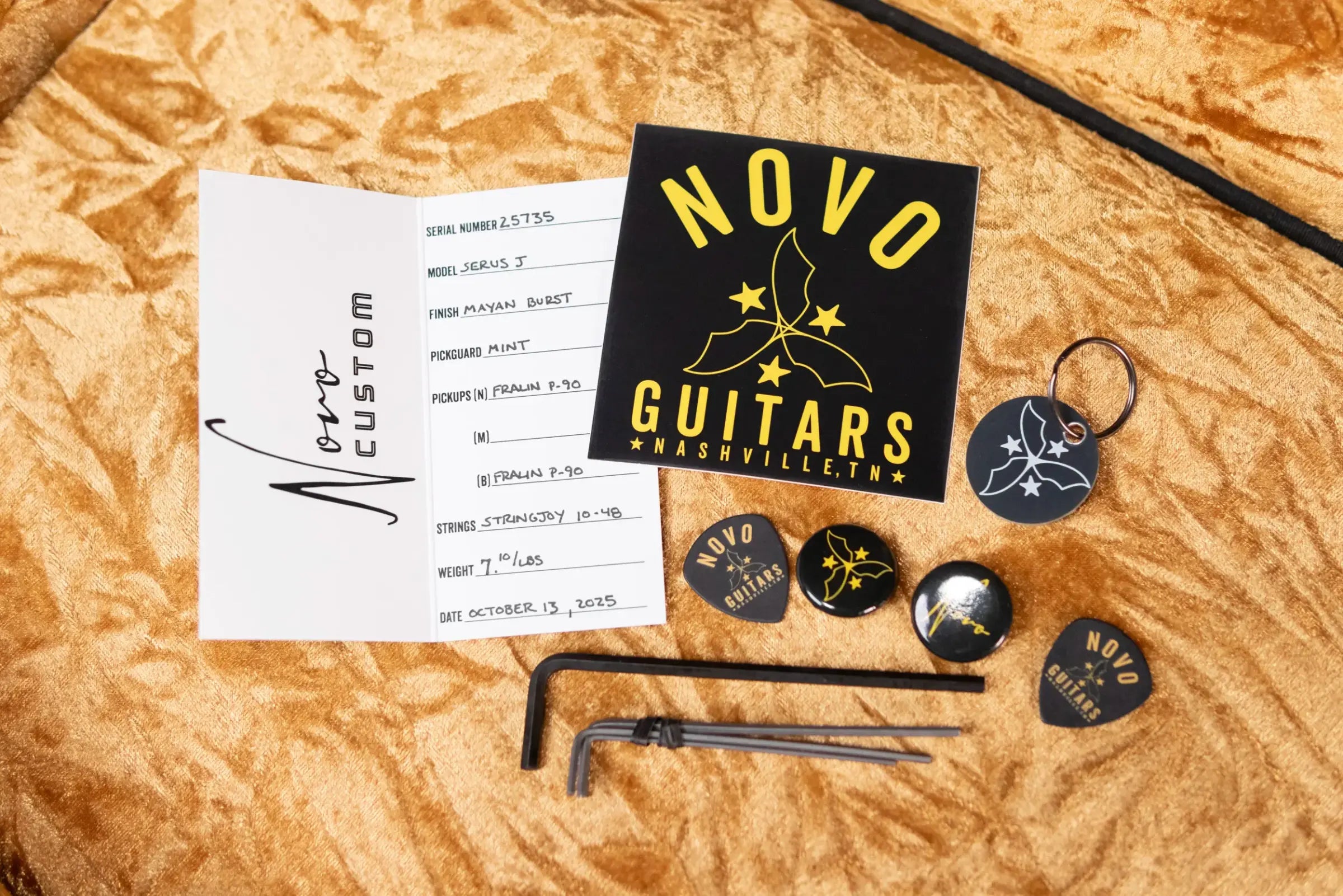 Novo Custom Shop Serus J Electric Guitar - Mayan Burst with Gig Bag