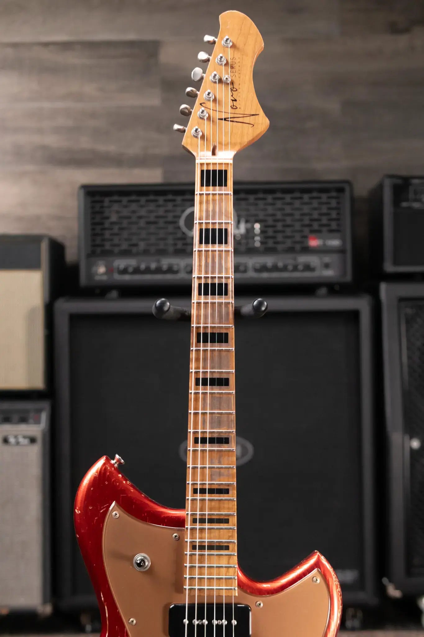 Novo Custom Shop Serus J Medium Distress Electric Guitar - Candy Apple Red with Gig Bag