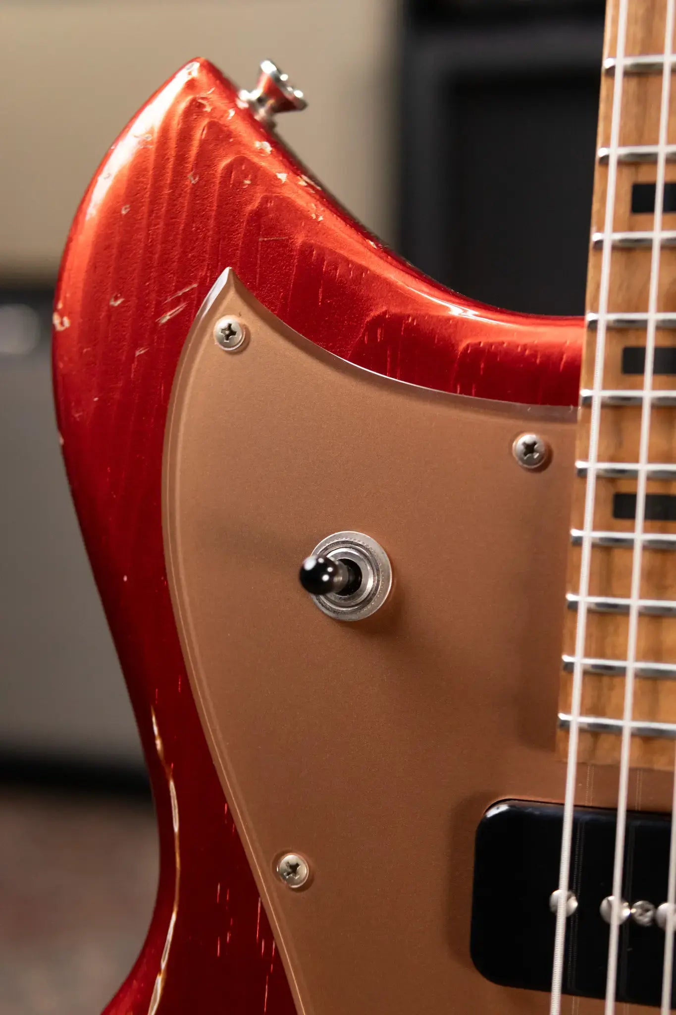 Novo Custom Shop Serus J Medium Distress Electric Guitar - Candy Apple Red with Gig Bag