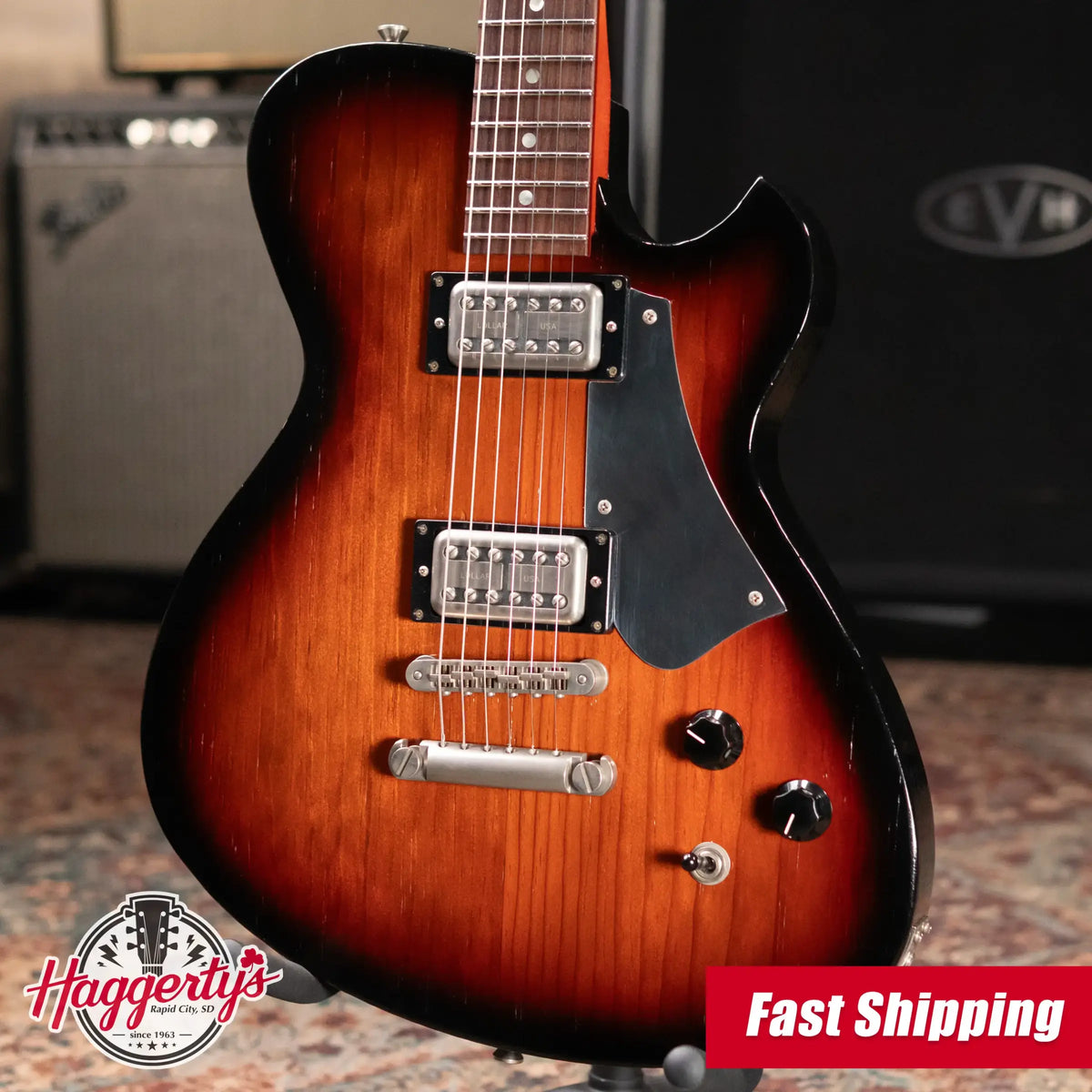Novo Custom Shop Solus H2 Electric Guitar - Firebird Burst with Gig Bag