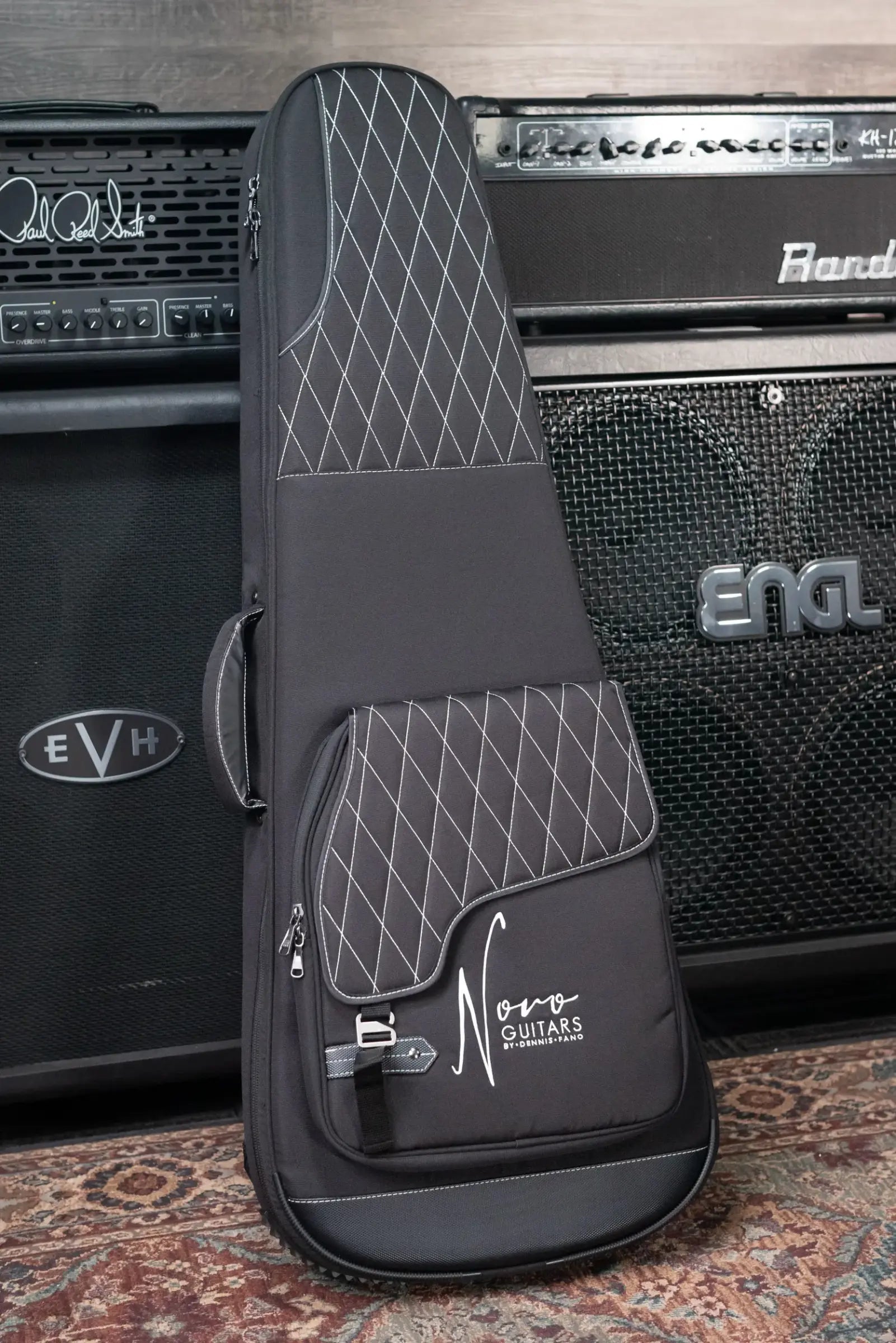 Novo Custom Shop Solus M1 Electric Guitar - Lake Como Blue over '64 3-Tone Burst with Gig Bag