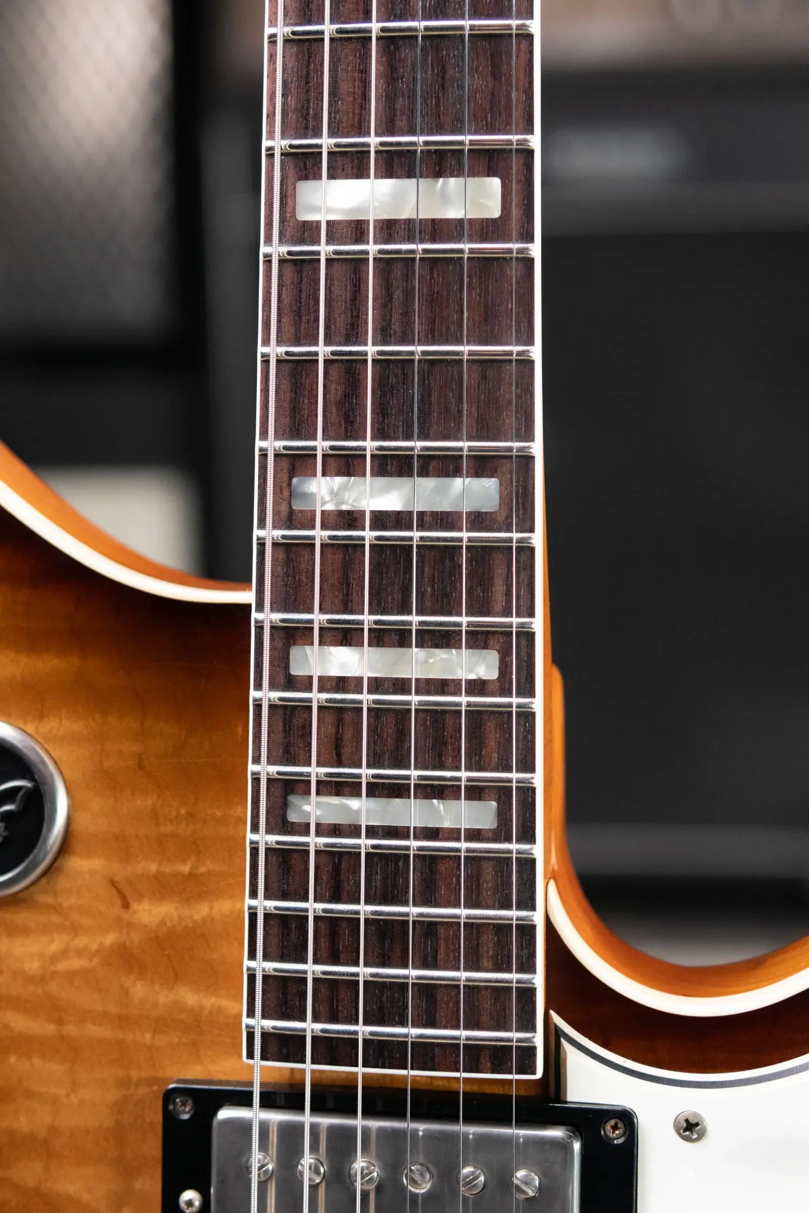 Novo Dealer Limited Miris JHH Semi-Hollow Electric Guitar - Amber Burst with Gig Bag