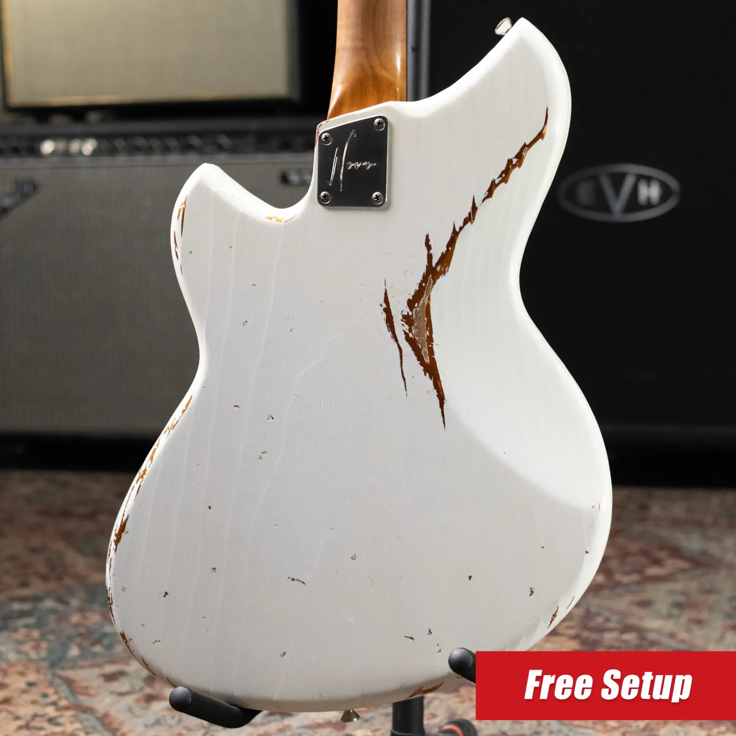 Novo Limited Serus J Electric Guitar - Olympic White over Aztec Gold with Gig Bag