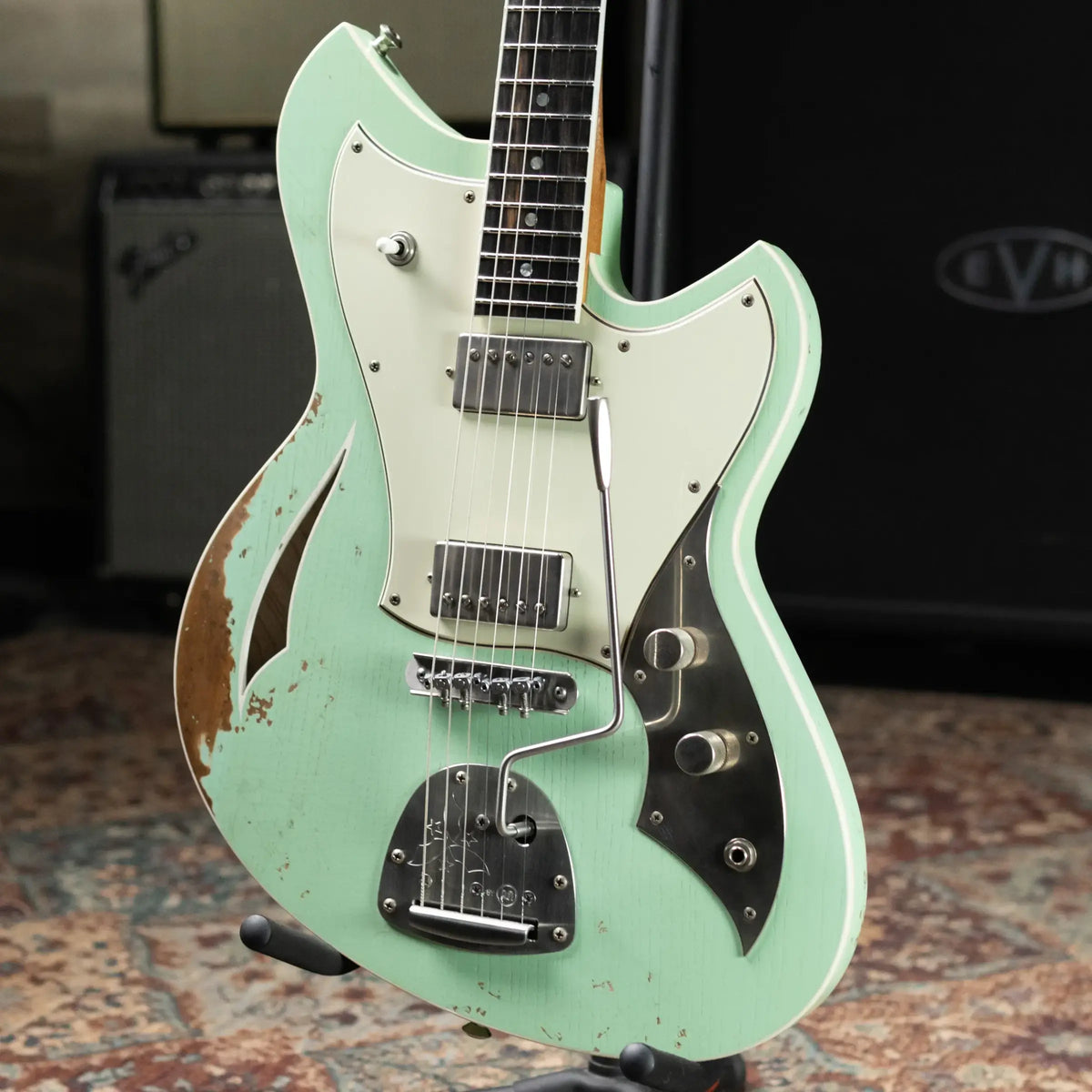 Novo Miris JHH Custom Electric Guitar - Surf Green with Deluxe Padded Soft Case - Used