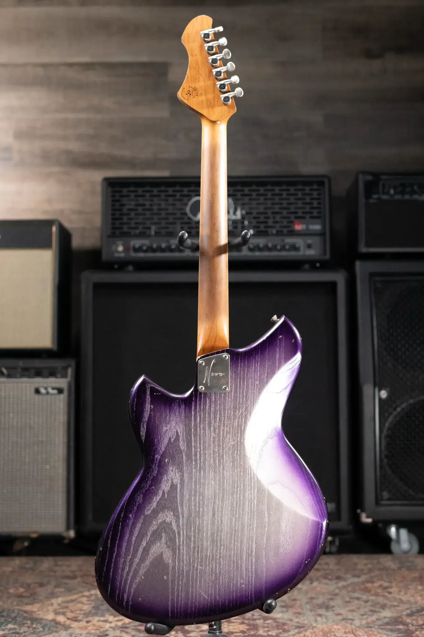 Novo Miris P2 Semi-Hollow Electric Guitar - Purple Stranger Burst with Softshell Gig Bag