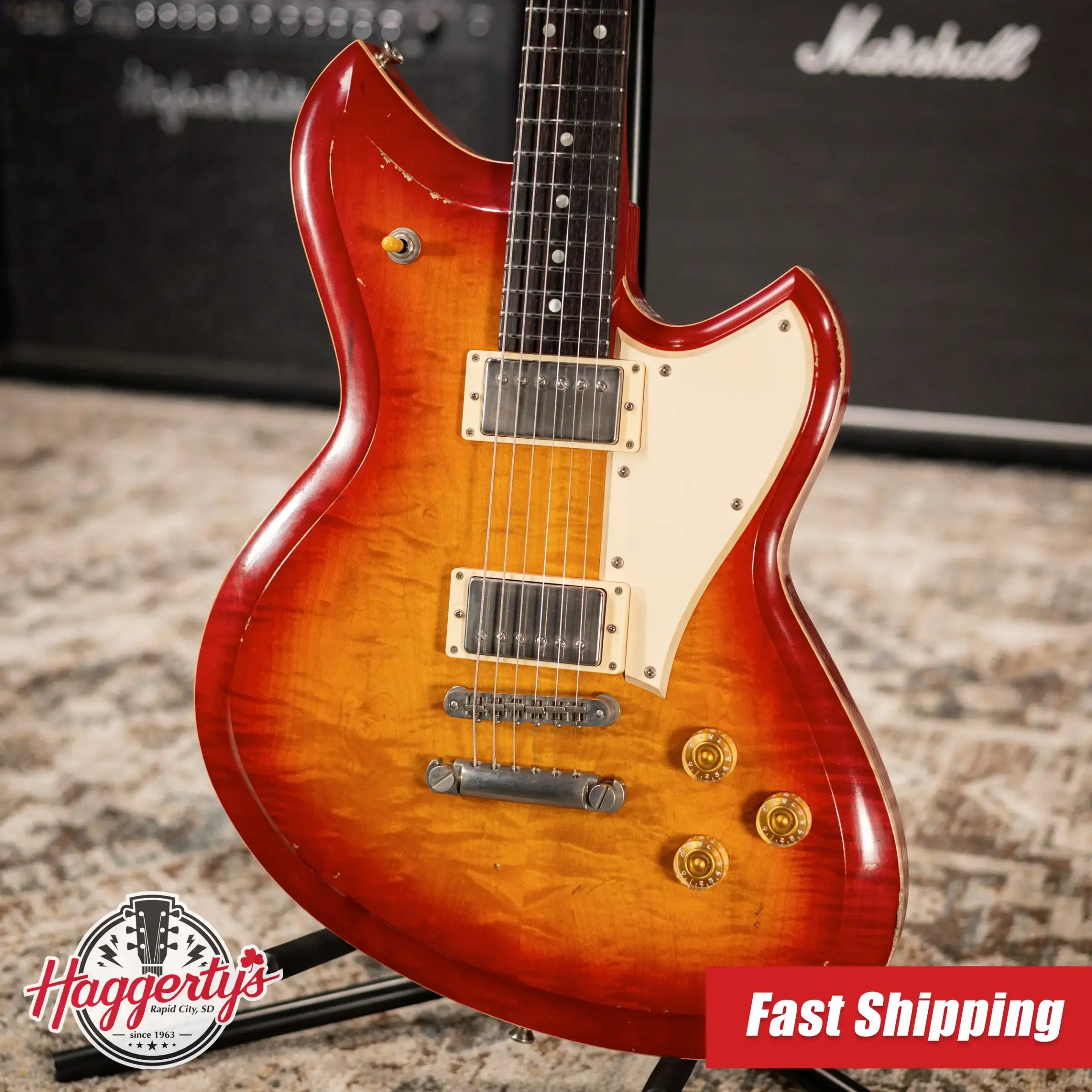Novo Serus H2 Electric Guitar - Faded Cherry Burst with Gig Bag
