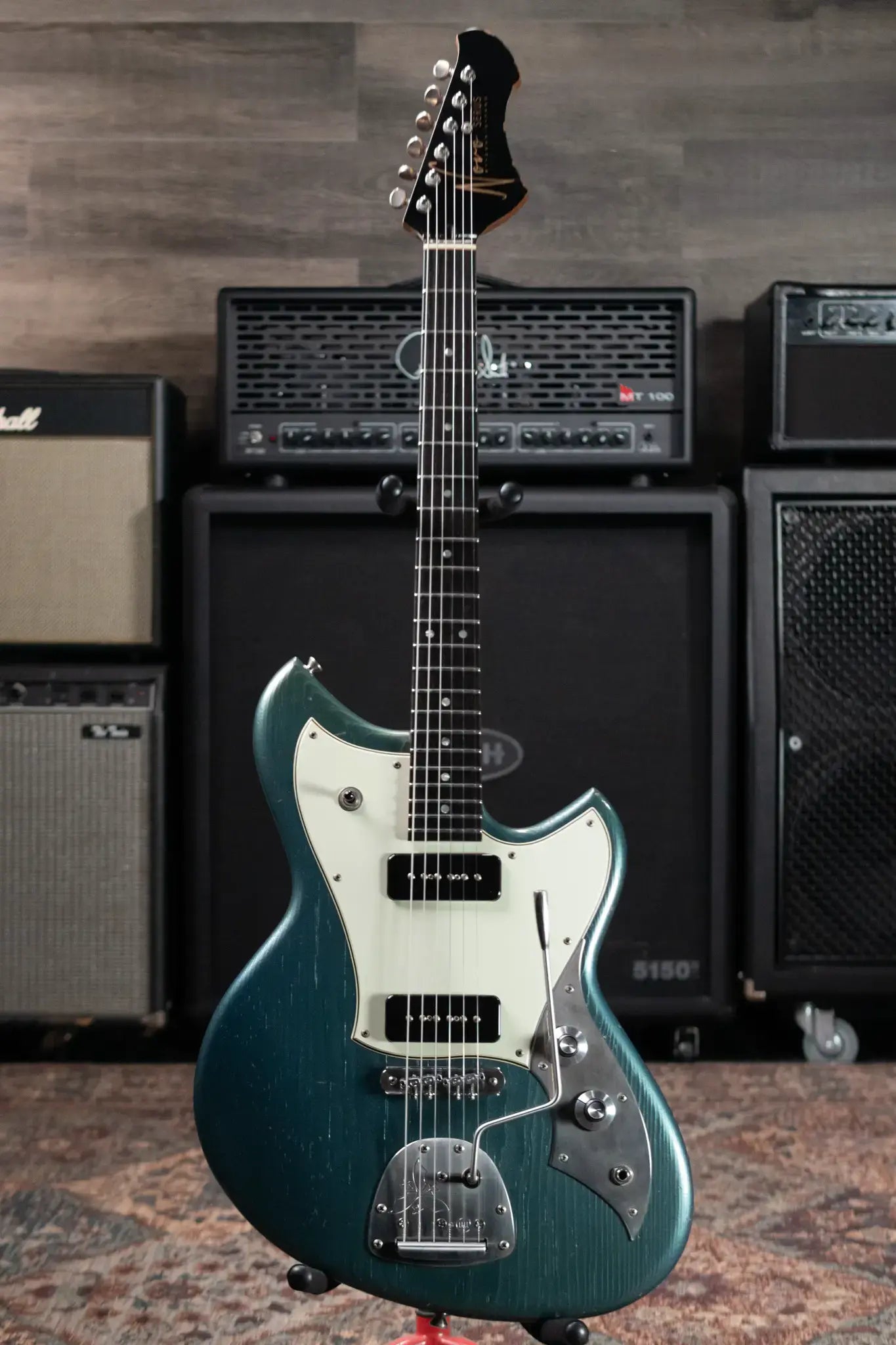Novo Serus J Custom Electric Guitar - Aged Pelham Blue with Gig Bag