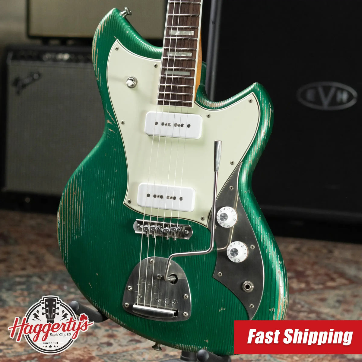 Novo Serus J Custom Electric Guitar - Sherwood Green with Deluxe Padded Soft Case - Used