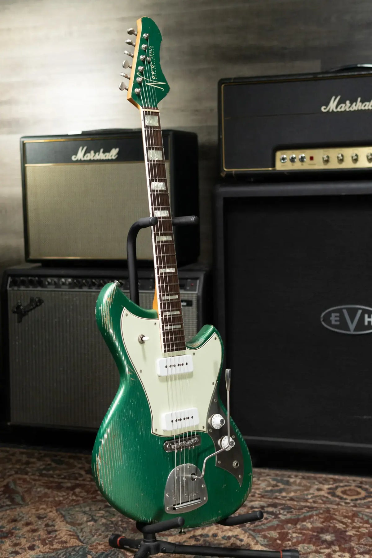 Novo Serus J Custom Electric Guitar - Sherwood Green with Deluxe Padded Soft Case - Used