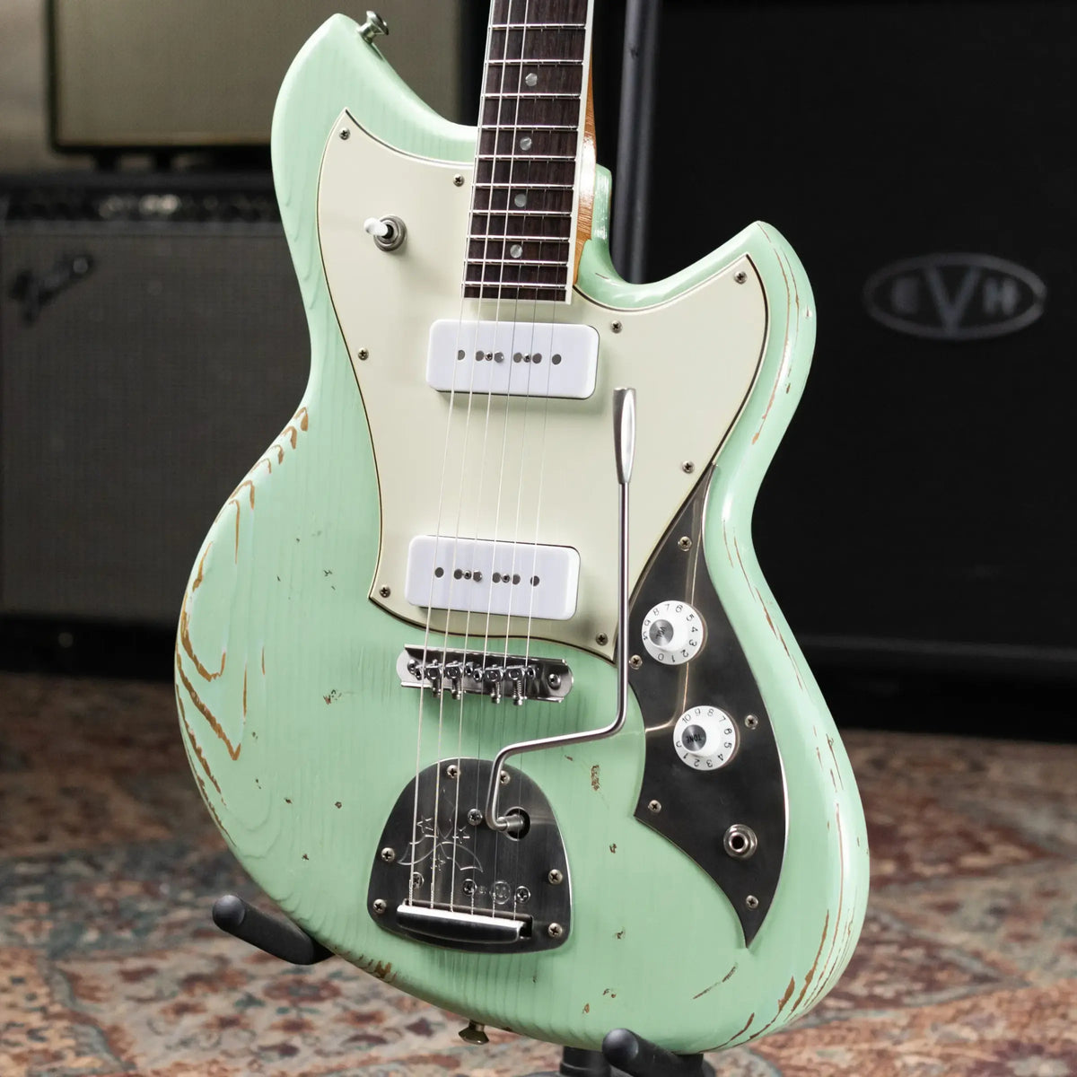 Novo Serus J Custom Electric Guitar - Surf Green with Deluxe Padded Soft Case - Used