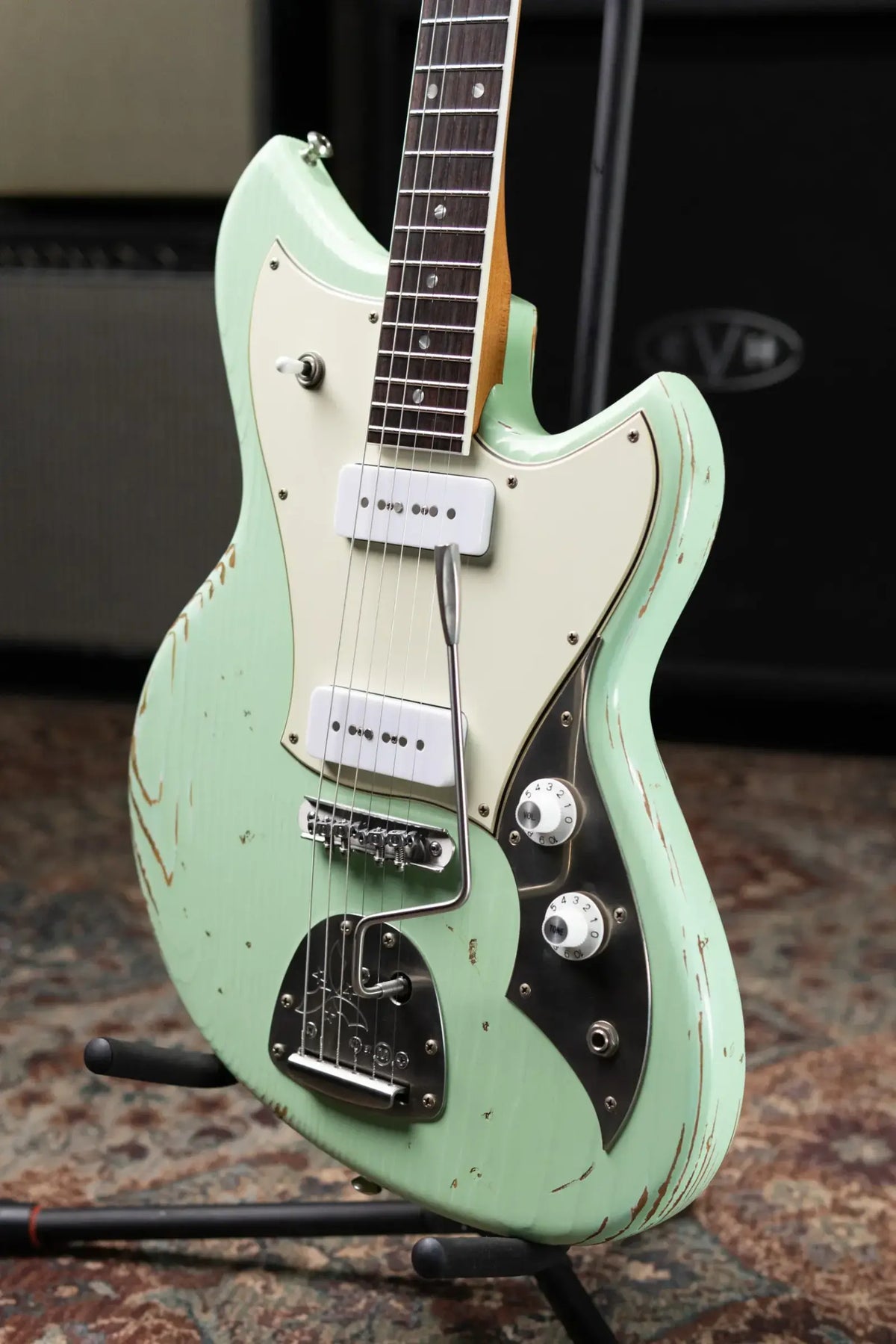 Novo Serus J Custom Electric Guitar - Surf Green with Deluxe Padded Soft Case - Used