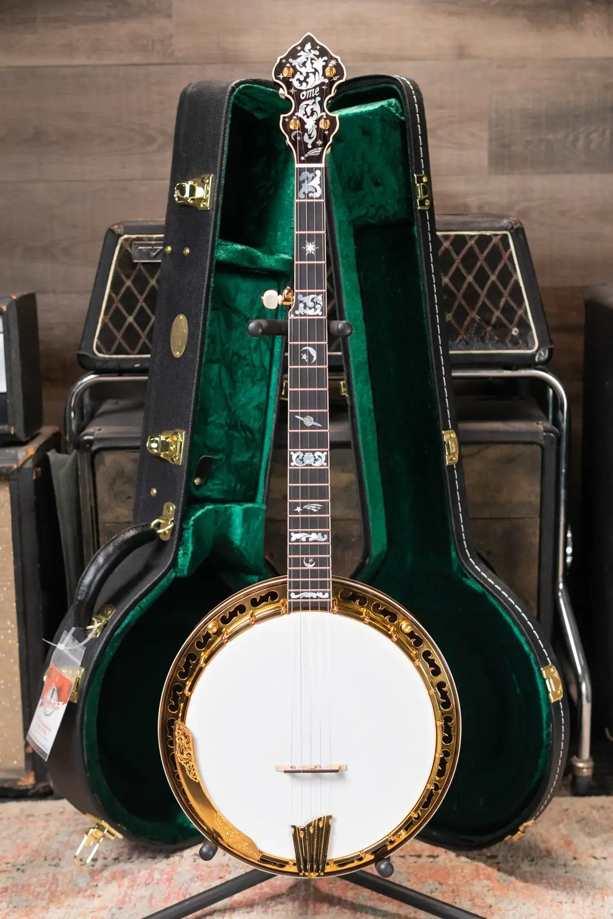 OME Banjos Artist Millennium 5-String Resonator Banjo with Hardshell Case
