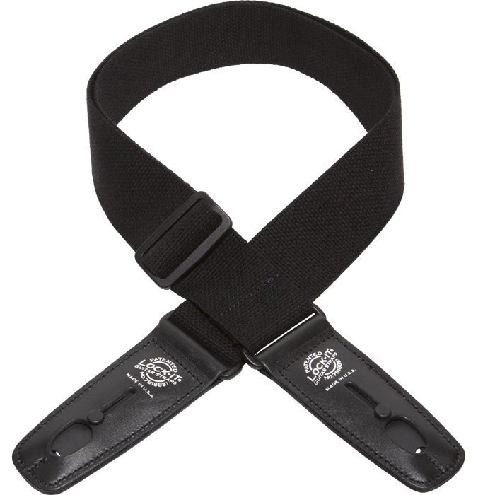 OMG 2" Lock-it Cotton Guitar Strap Black