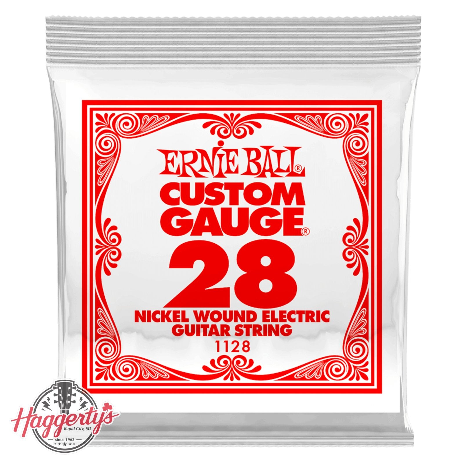 Ernie Ball .028 Nickel Wound Electric Guitar Strings 6 pack (1128)