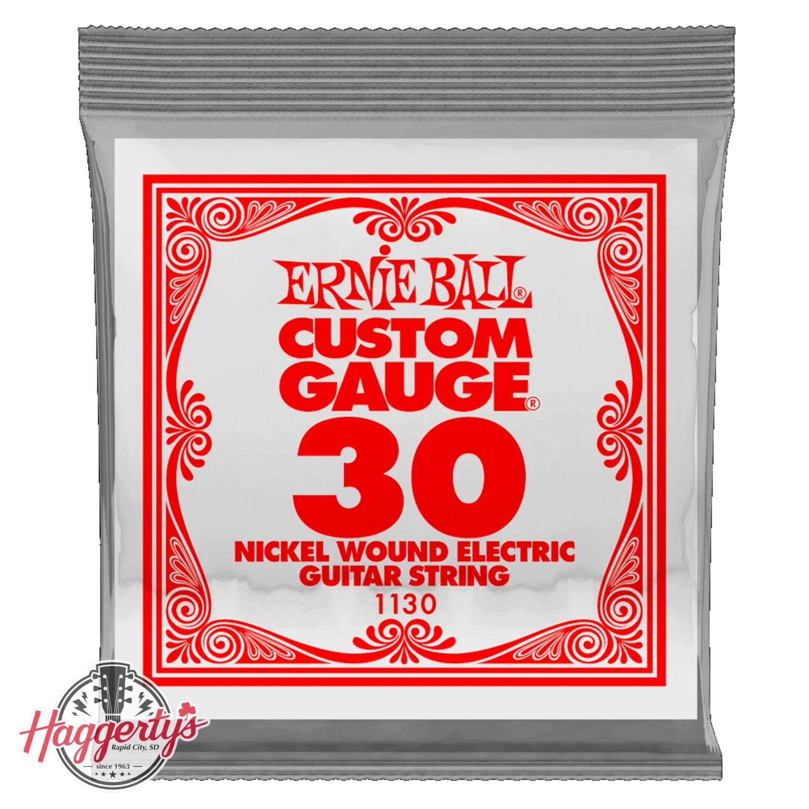 Ernie Ball P01130 .030 Nickel Wound Electric Guitar Strings 6 pack