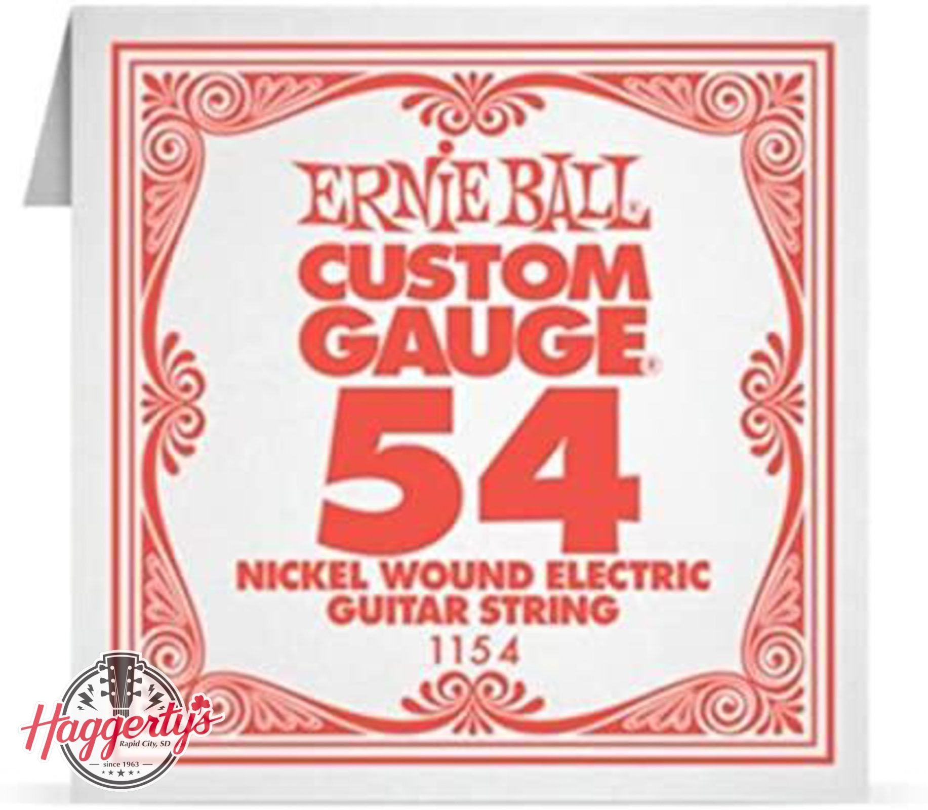 Ernie Ball P01154 .054 Nickel Wound Electric Guitar Strings 6 pack