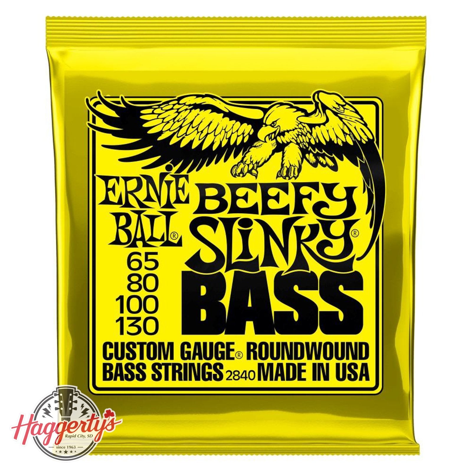 Ernie Ball P02840 Beefy Slinky 65-130 Bass String Set