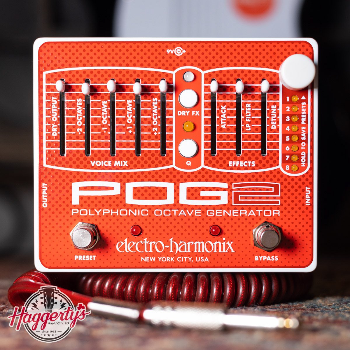 polyphonic octave pedal Electro Harmonix POG2 Polyphonic Octave Generator Pedal