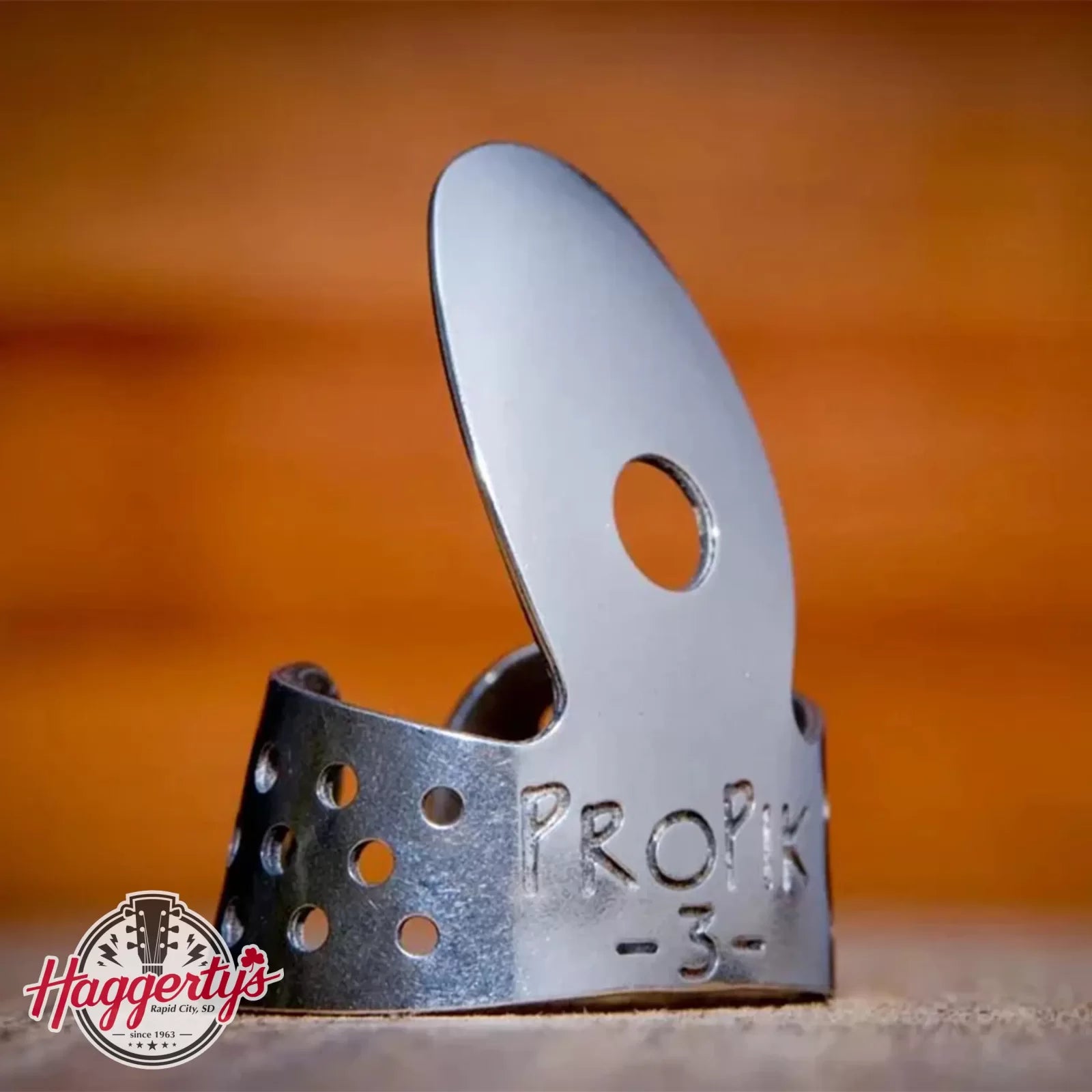 ProPik Nickel Silver Standard Fingerpick, #3, Straight