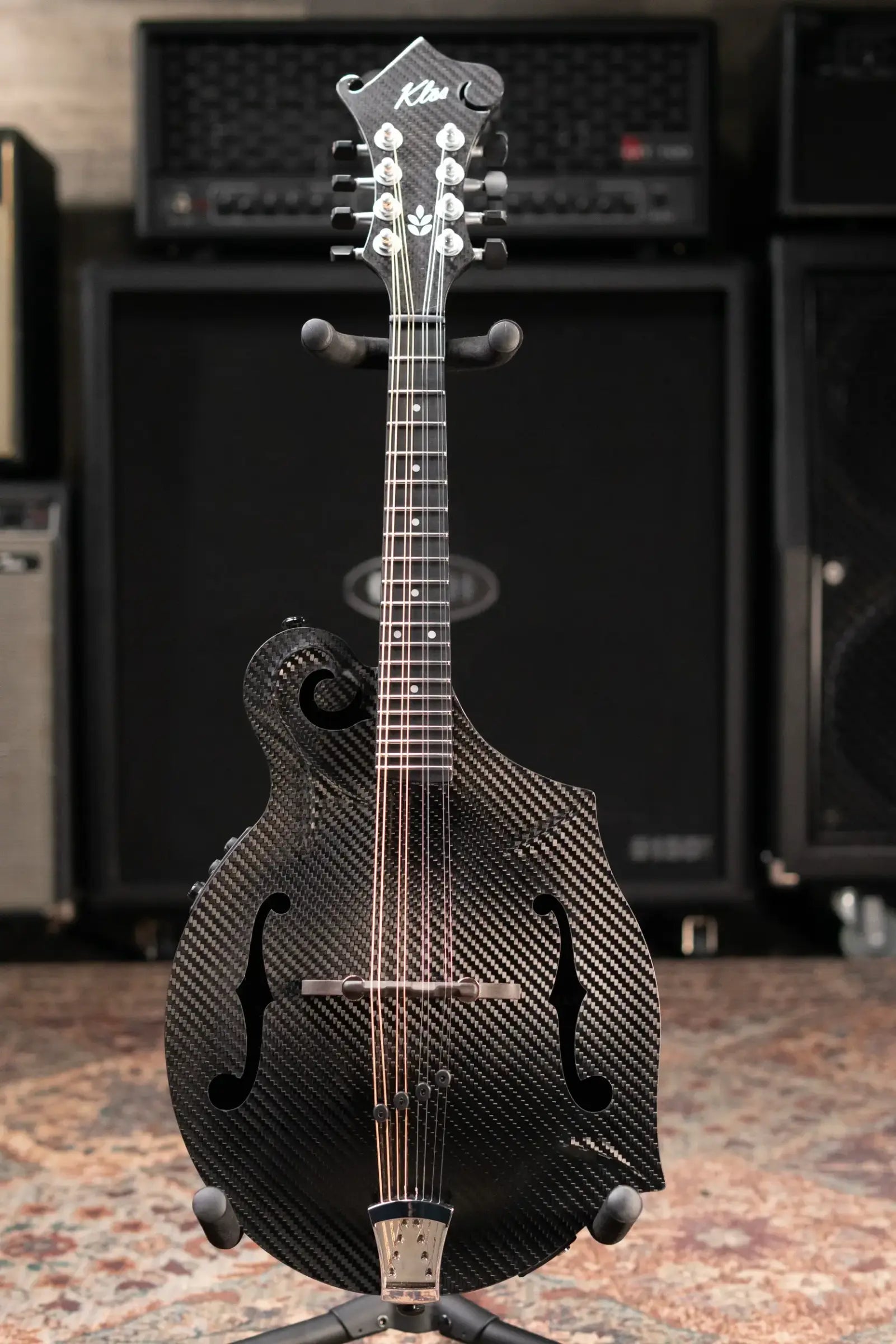 PRE-ORDER KLOS Full Carbon F-Style Mandolin Acoustic with Fiberglass Hardshell Case