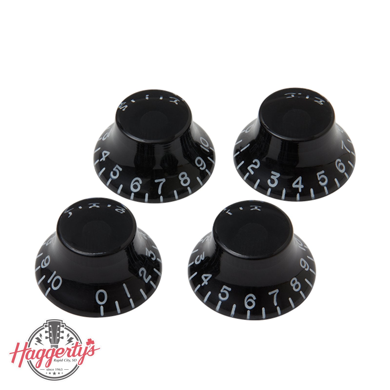 Gibson Top Hat Knobs Black 4-Pack