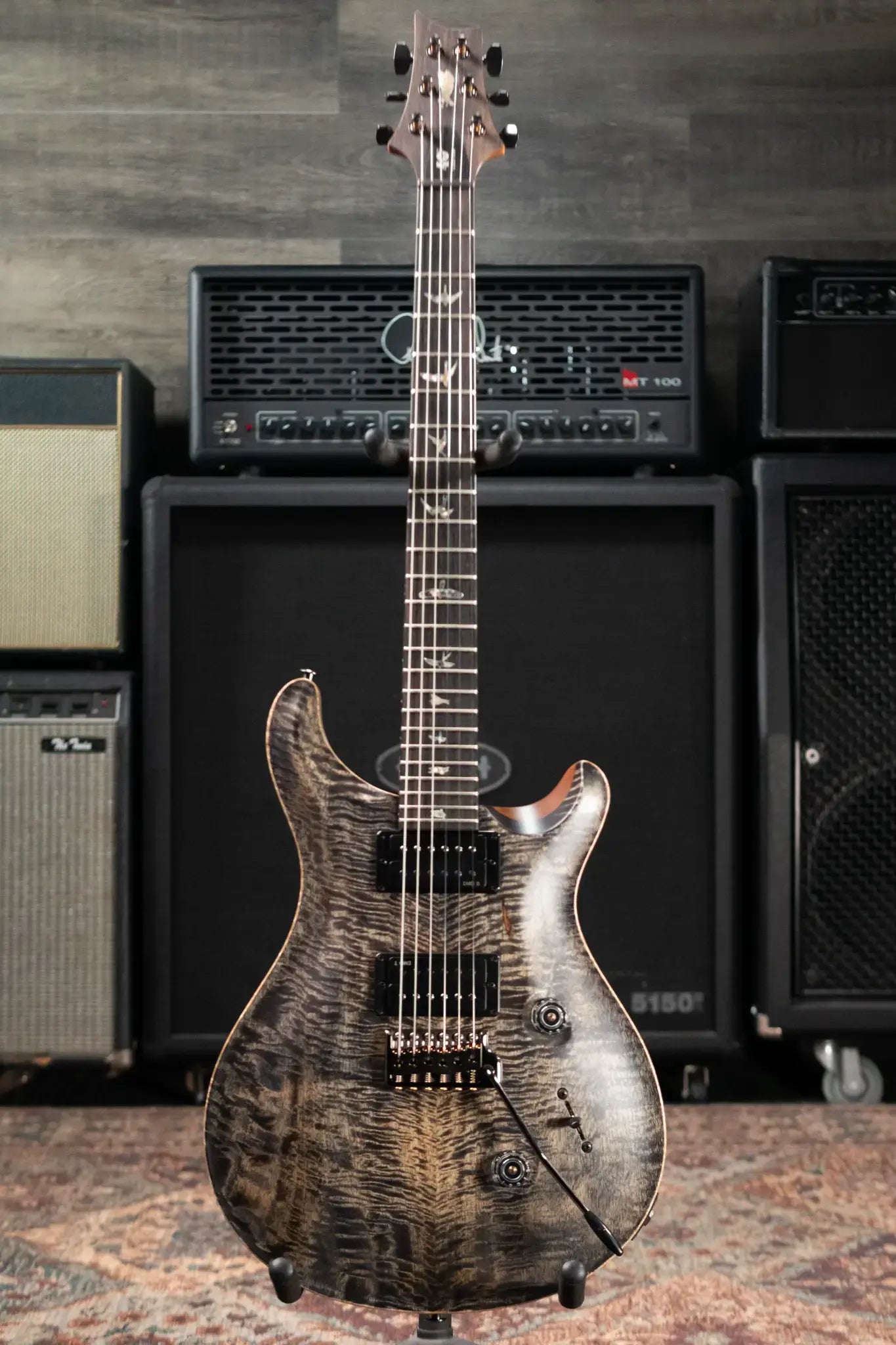 PRS 40th Anniversary Custom 24 Limited Edition Figured Mango Electric Guitar - Charcoal with Hardshell Case