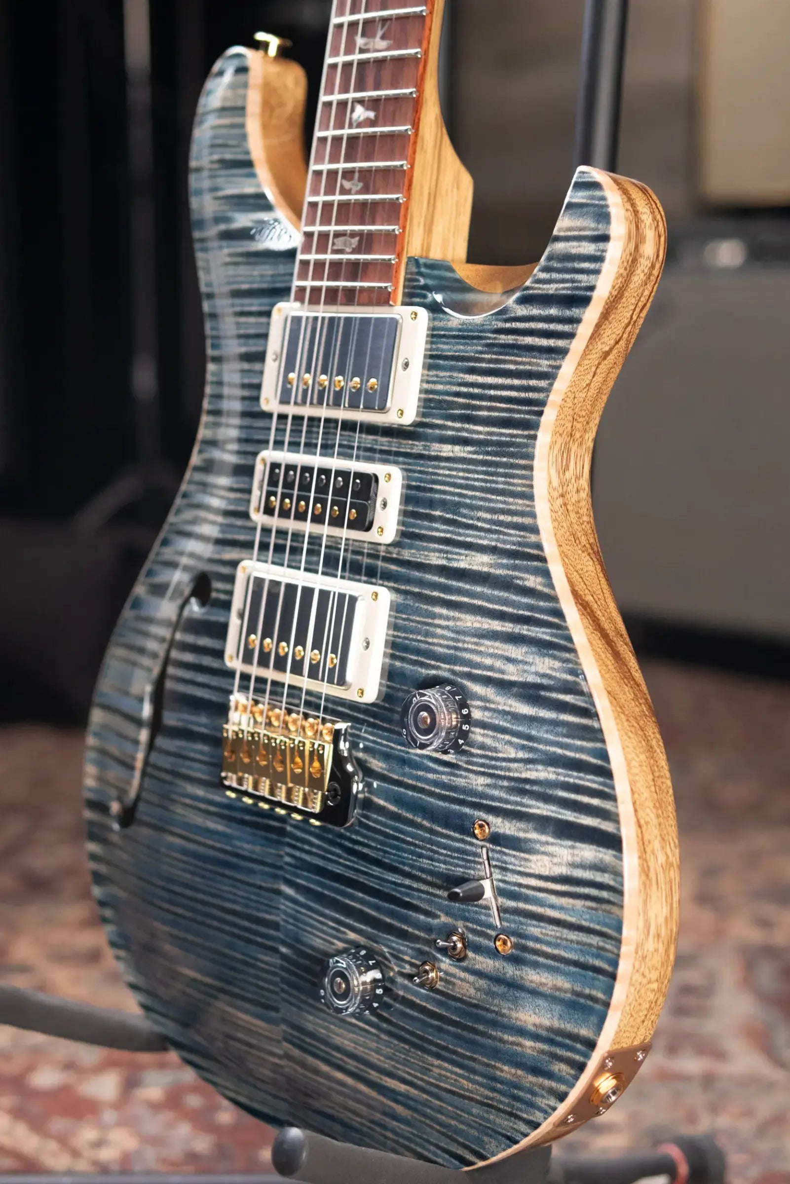 PRS 40th Anniversary Limited Edition Special Semi-Hollow Artist Top Electric Guitar - Faded Whale Blue with Hardshell Case