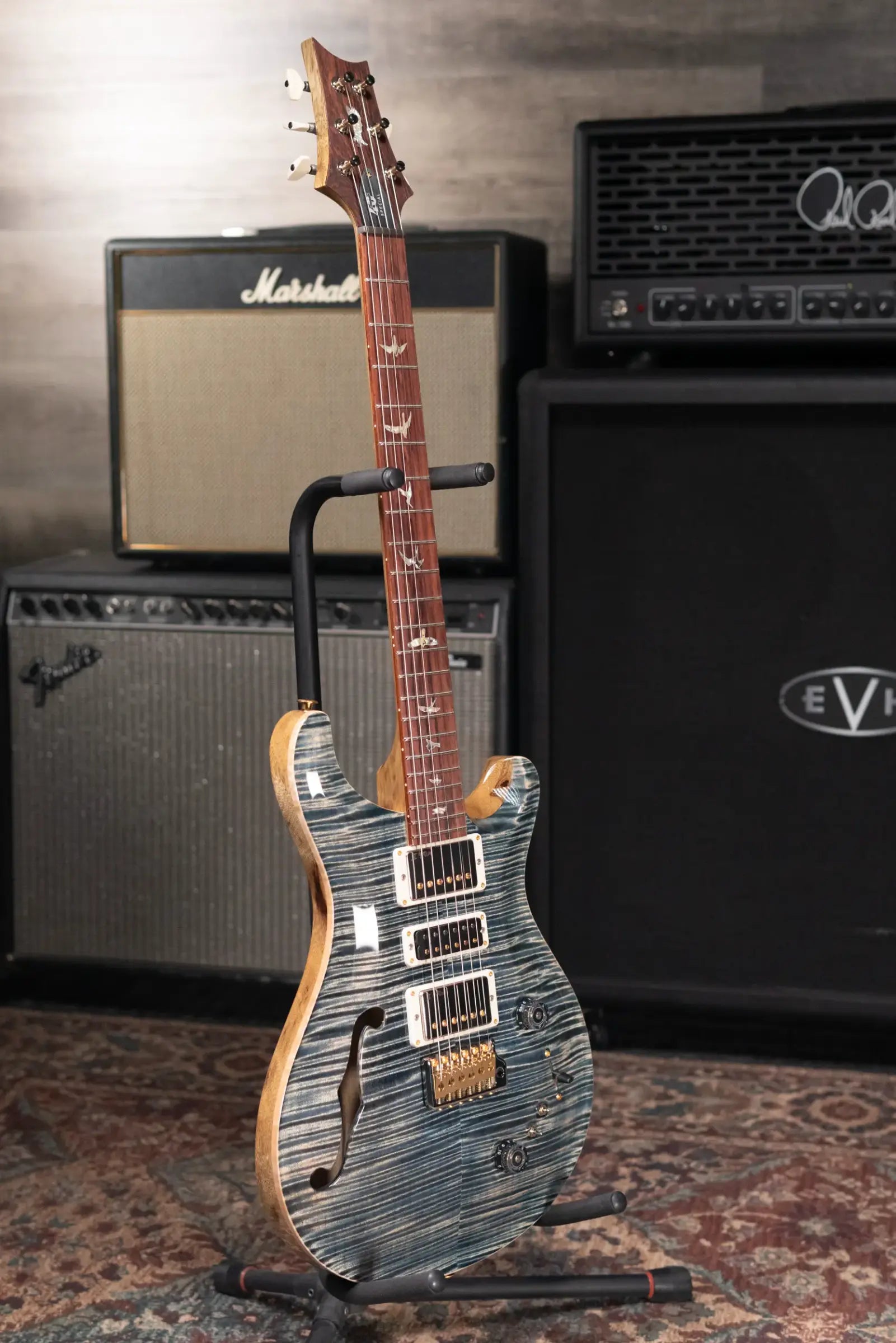 PRS 40th Anniversary Limited Edition Special Semi-Hollow Artist Top Electric Guitar - Faded Whale Blue with Hardshell Case