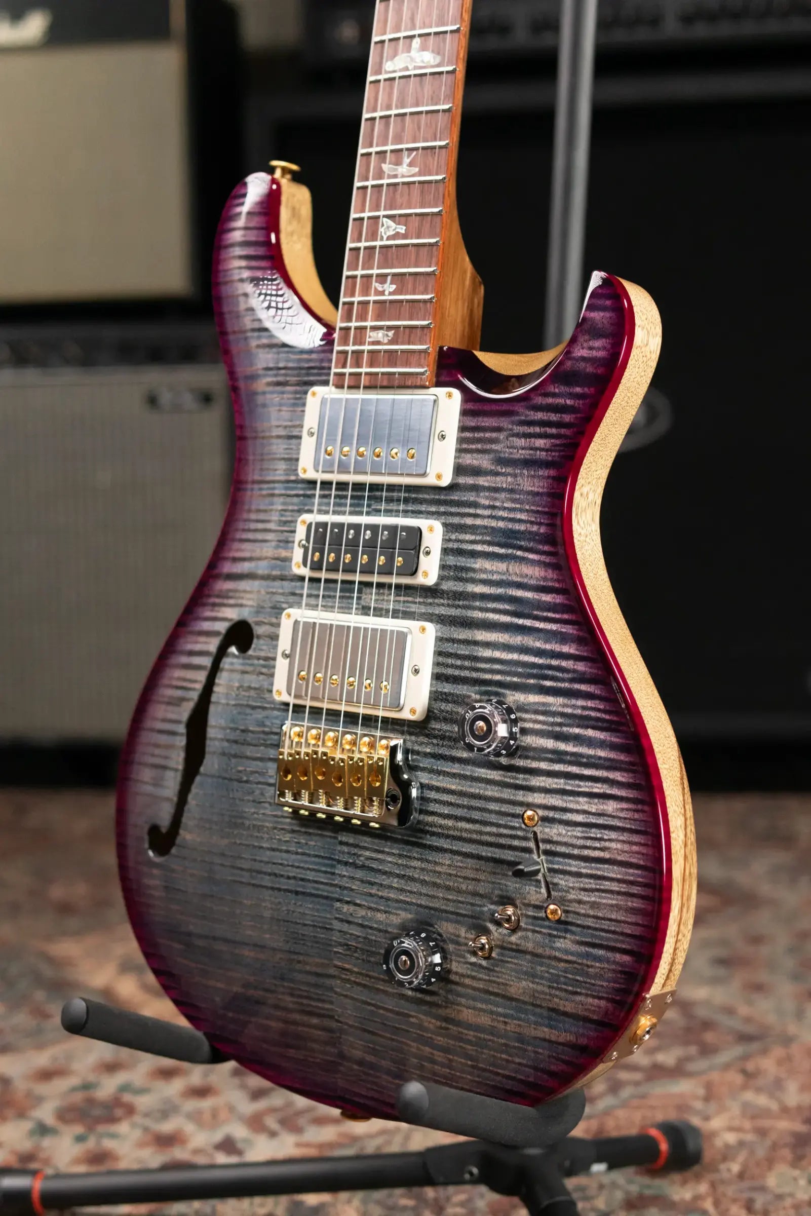 PRS 40th Anniversary Special Semi-Hollow Flame Maple Artist Top Electric Guitar - Custom Color with Hardshell Case
