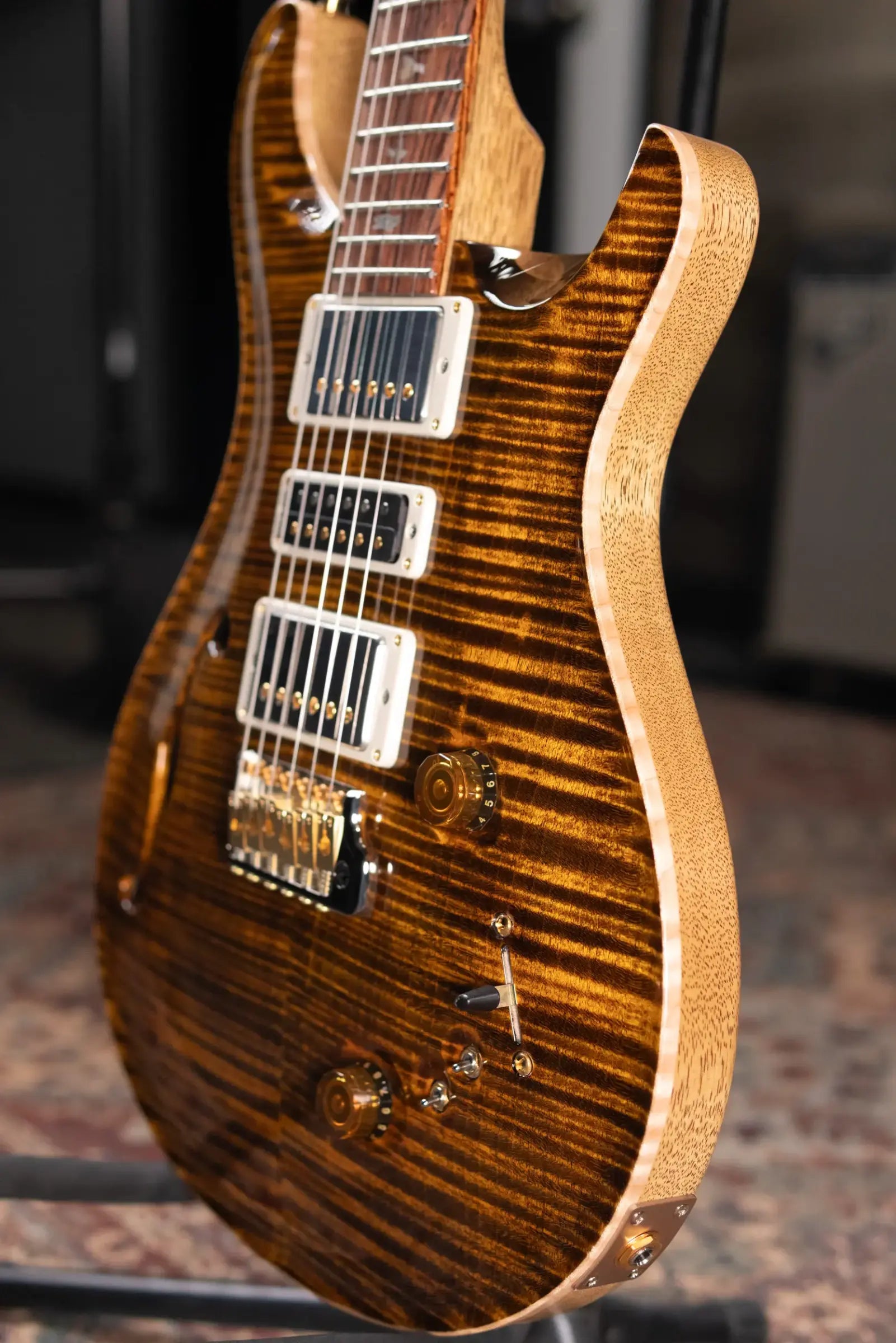 PRS 40th Anniversary Special Semi-Hollow Limited Edition Electric Guitar - Yellow Tiger Artist Top with Hardshell Case