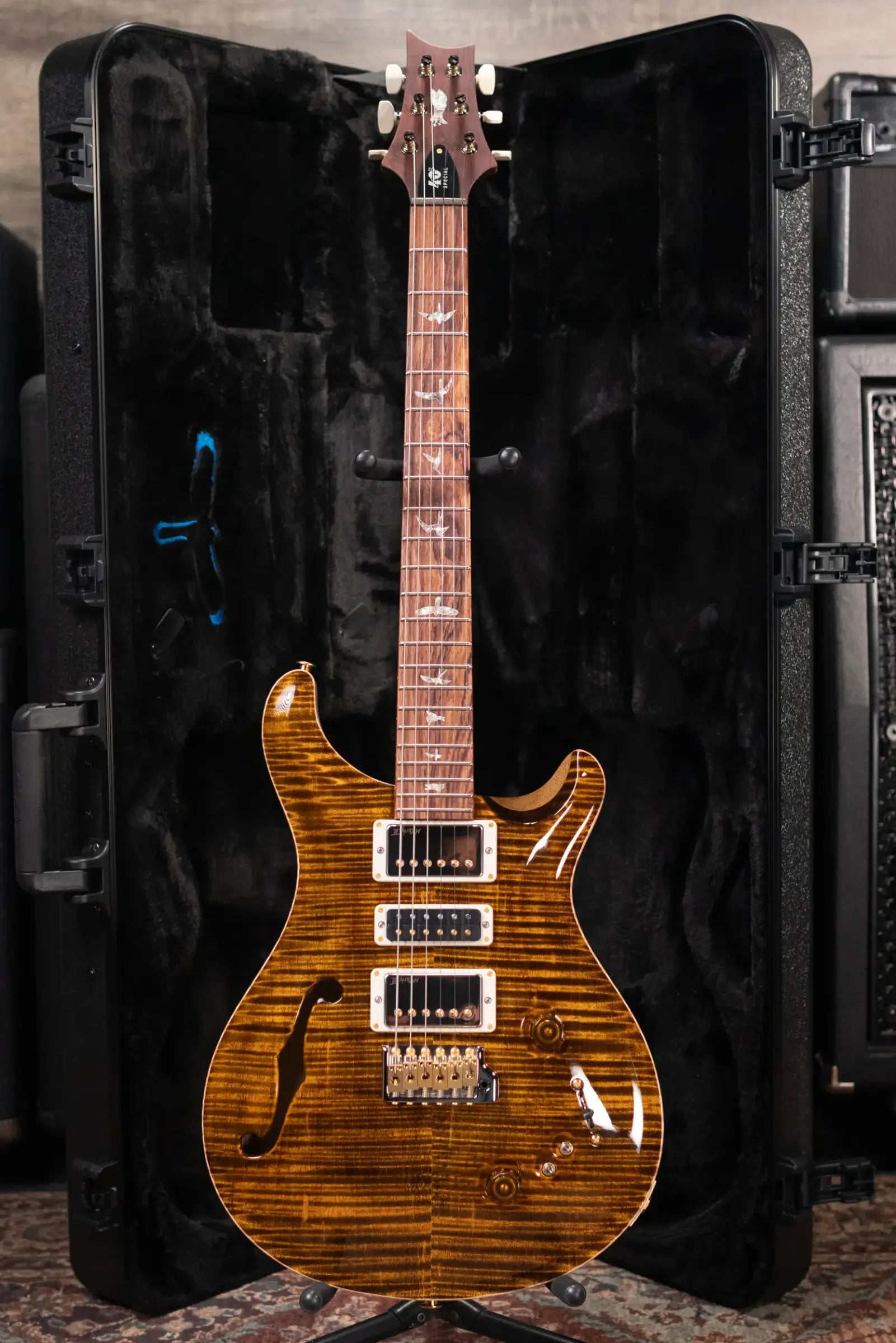 PRS 40th Anniversary Special Semi-Hollow Limited Edition Electric Guitar - Yellow Tiger Artist Top with Hardshell Case