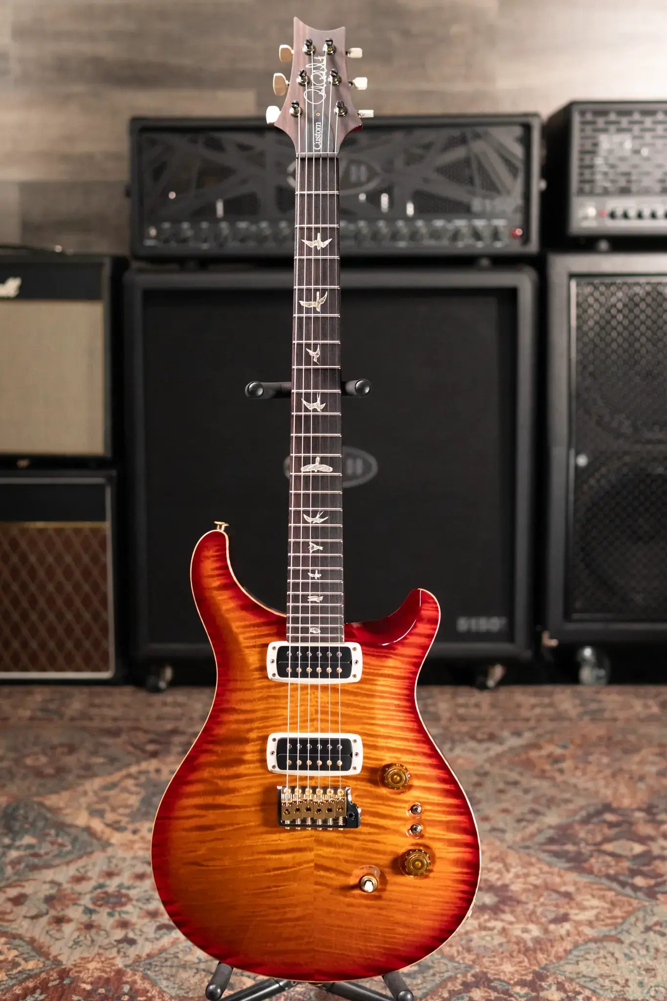 PRS Custom 24-08 10-Top Electric Guitar - Dark Cherry Burst with Hardshell Case - Used