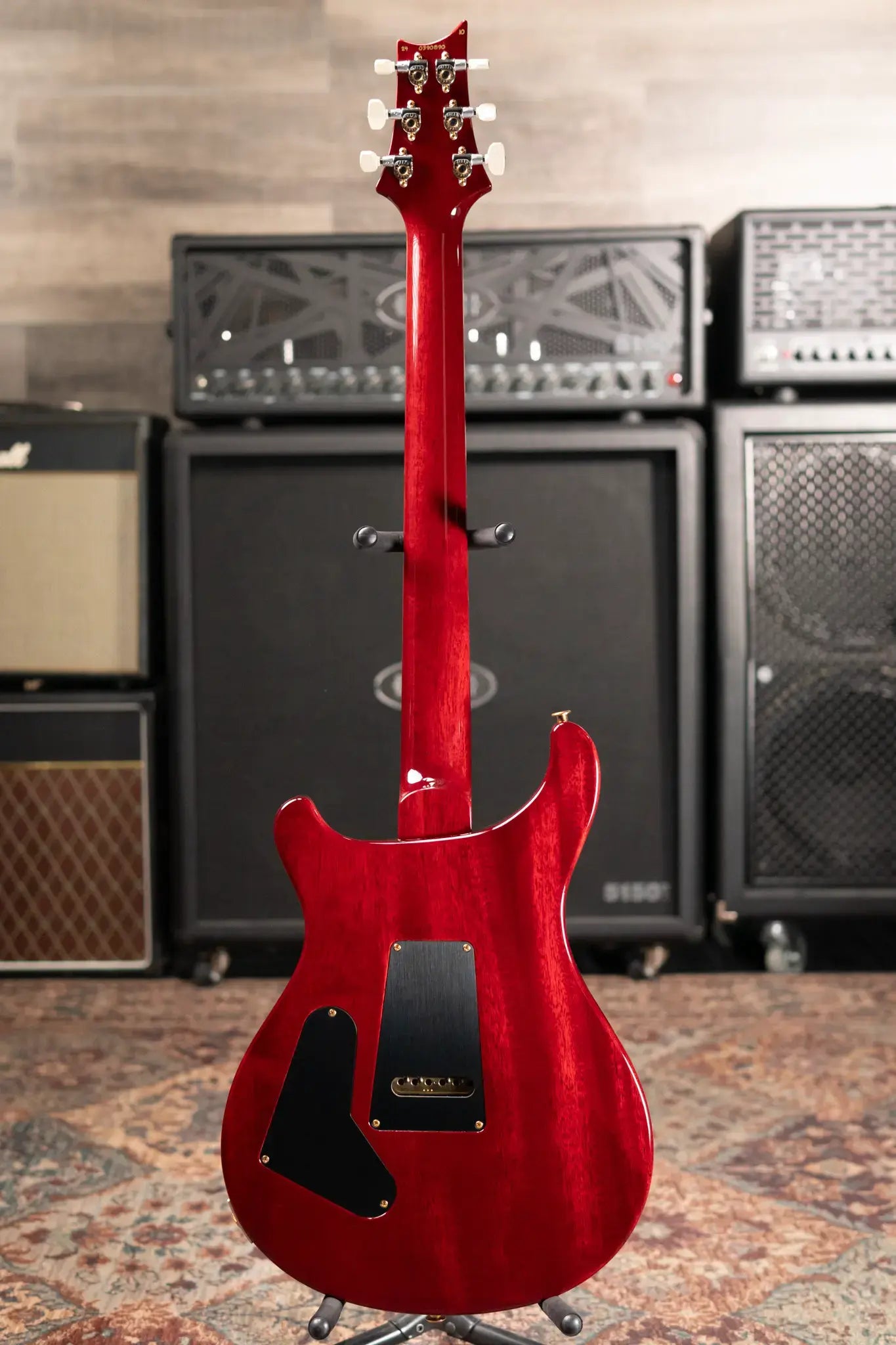 PRS Custom 24-08 10-Top Electric Guitar - Dark Cherry Burst with Hardshell Case - Used