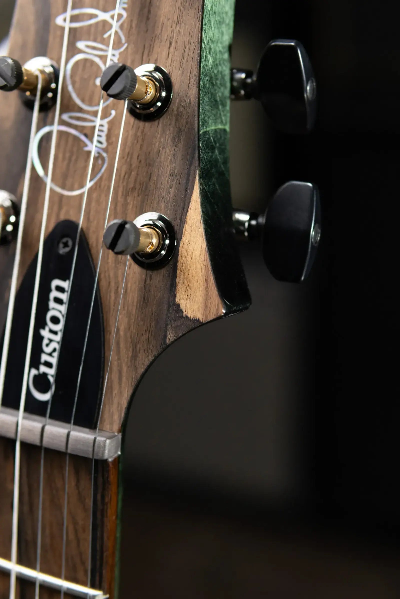PRS Custom 24-08 Flame Maple 10-Top Electric Guitar - Sage with Stained Neck and Hardshell Case