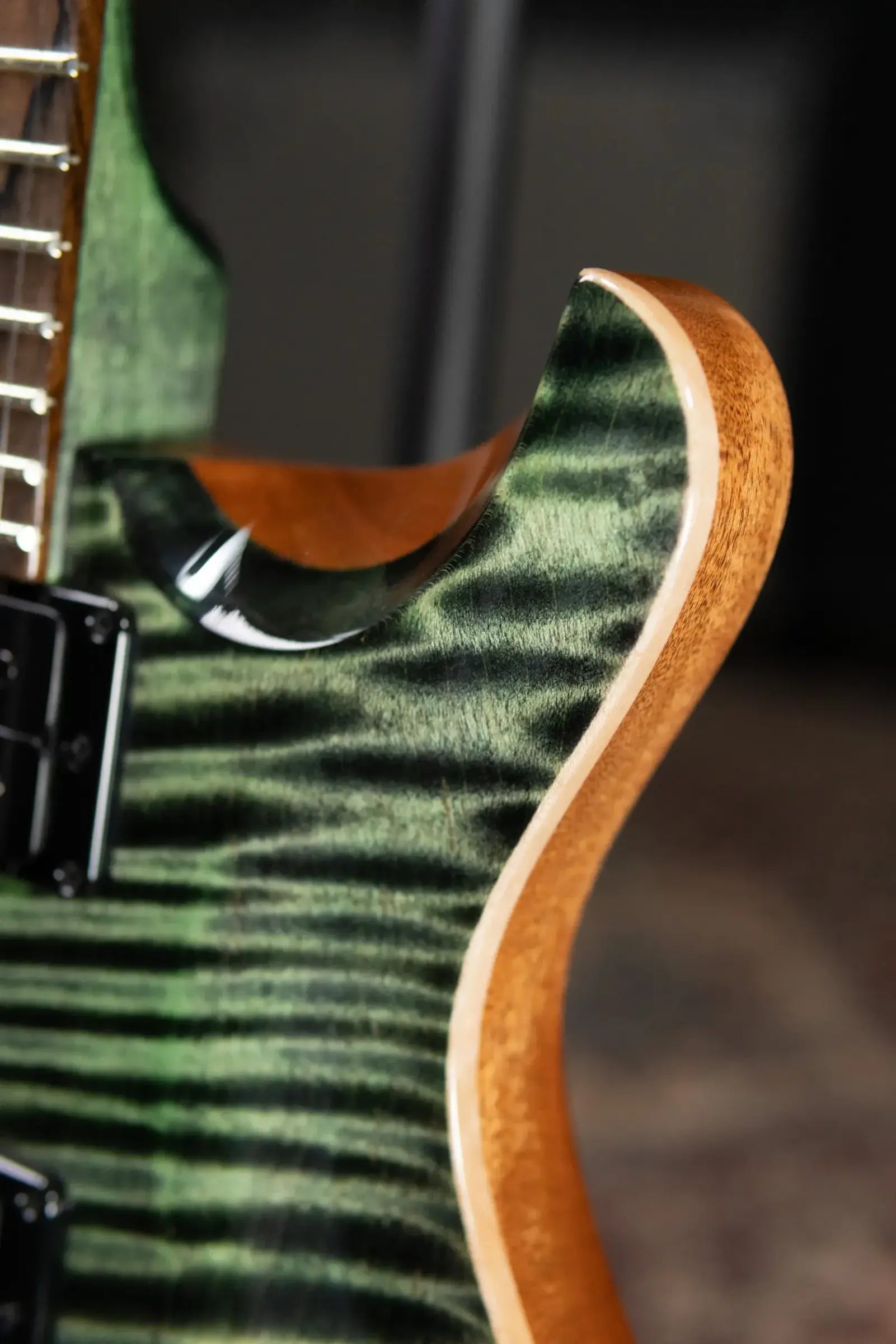 PRS Custom 24-08 Flame Maple 10-Top Electric Guitar - Sage with Stained Neck and Hardshell Case